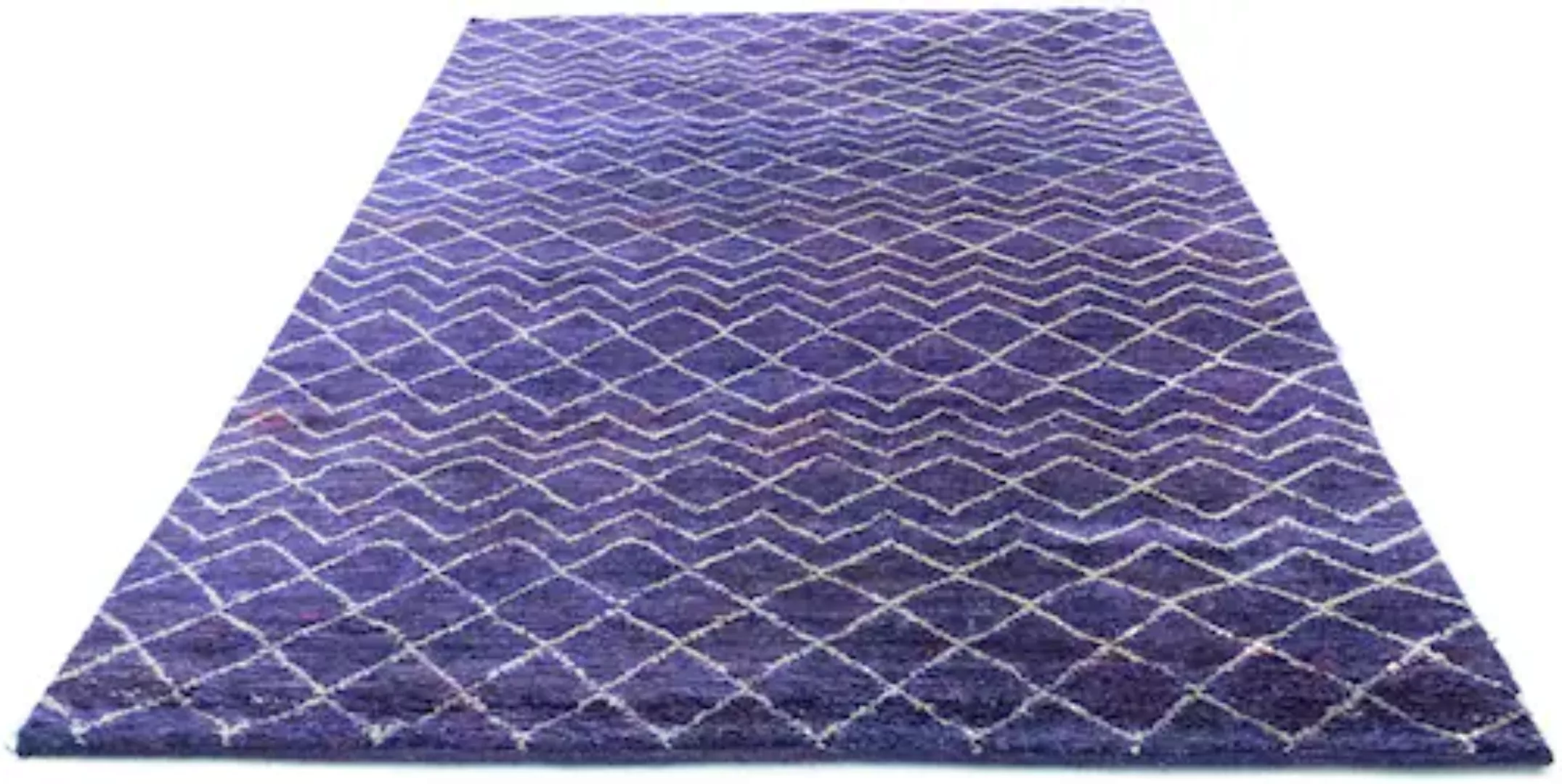 morgenland Teppich »Designer Teppich handgeknüpft lila«, rechteckig günstig online kaufen