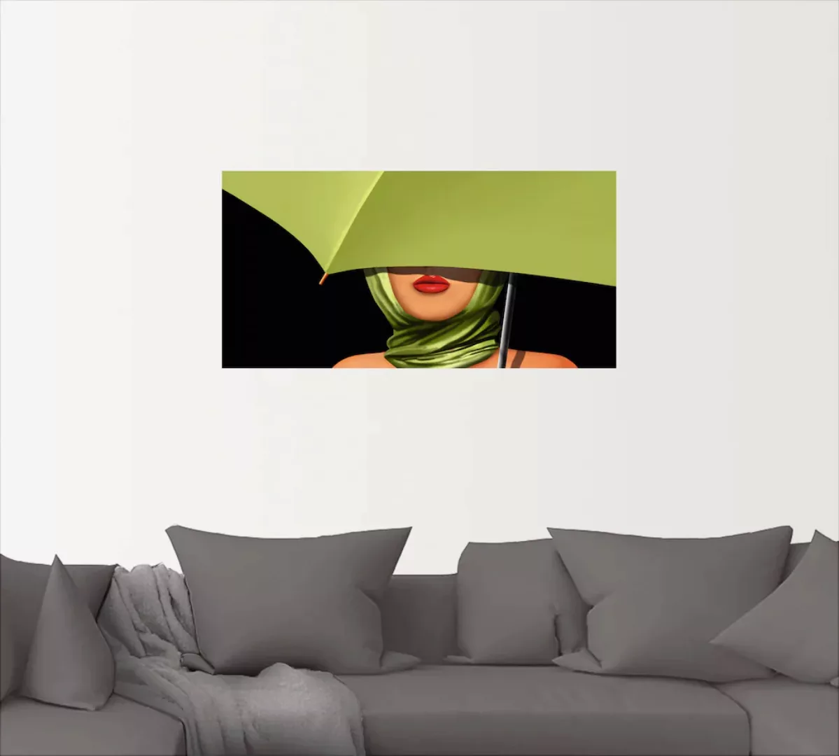 Artland Wandbild »Rote Lippen«, Mode, (1 St.), als Leinwandbild, Poster, Wa günstig online kaufen