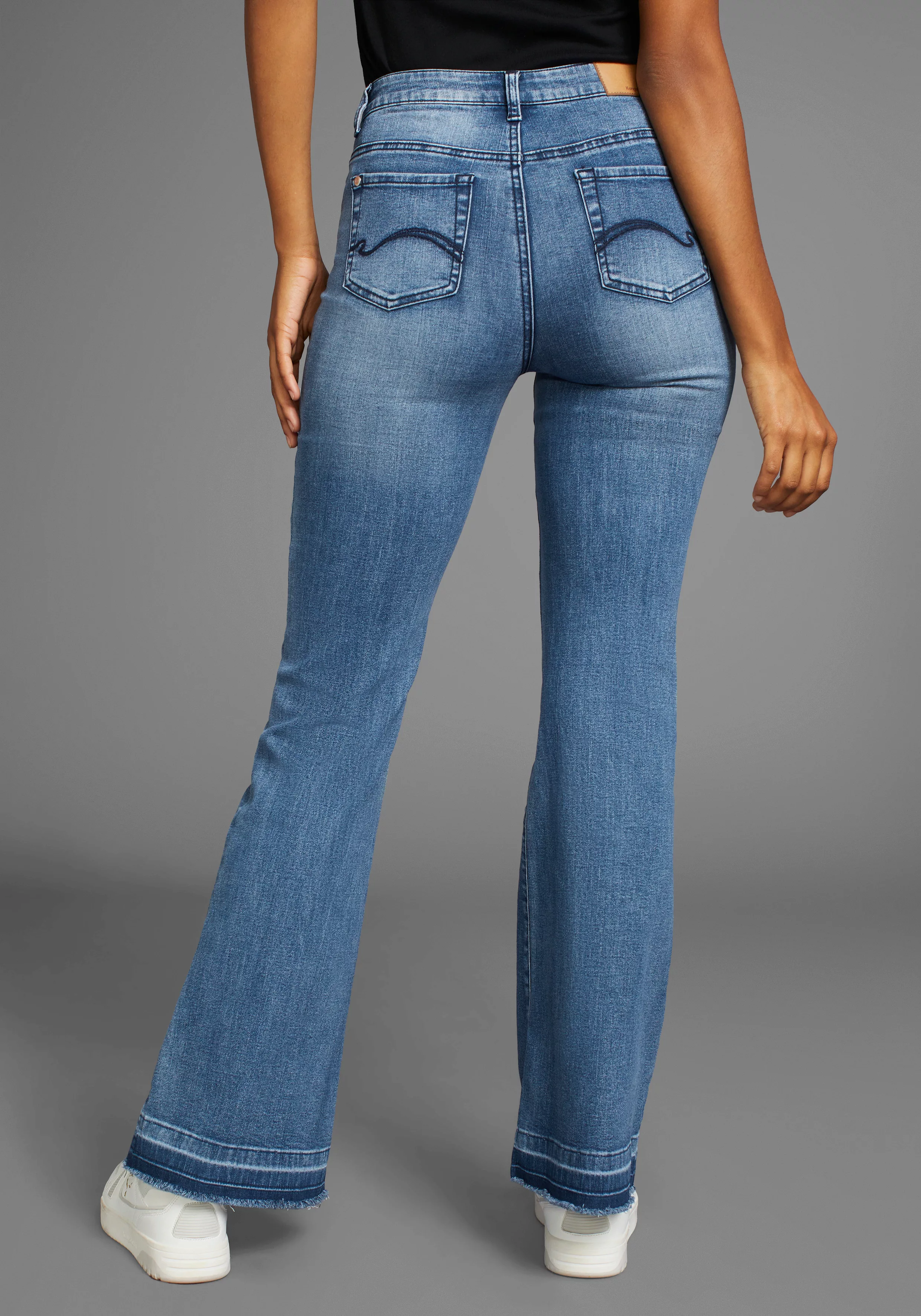 KangaROOS Weite Jeans, Flare Weite Jeans High Waist günstig online kaufen