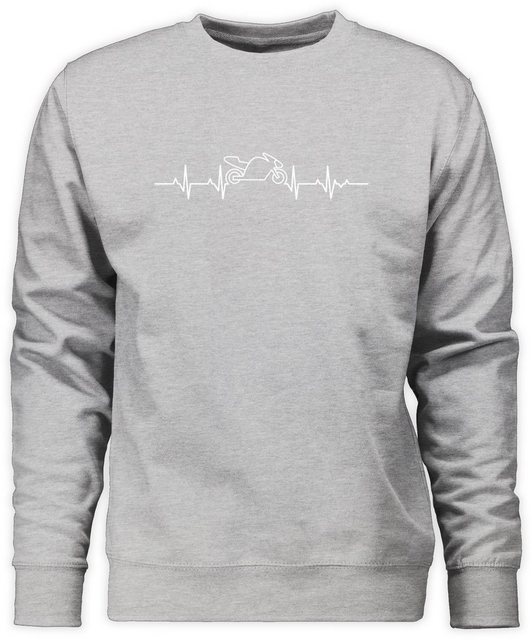 Shirtracer Sweatshirt Herzschlag Motorrad - Motorbike (1-tlg) Motorrad Bike günstig online kaufen