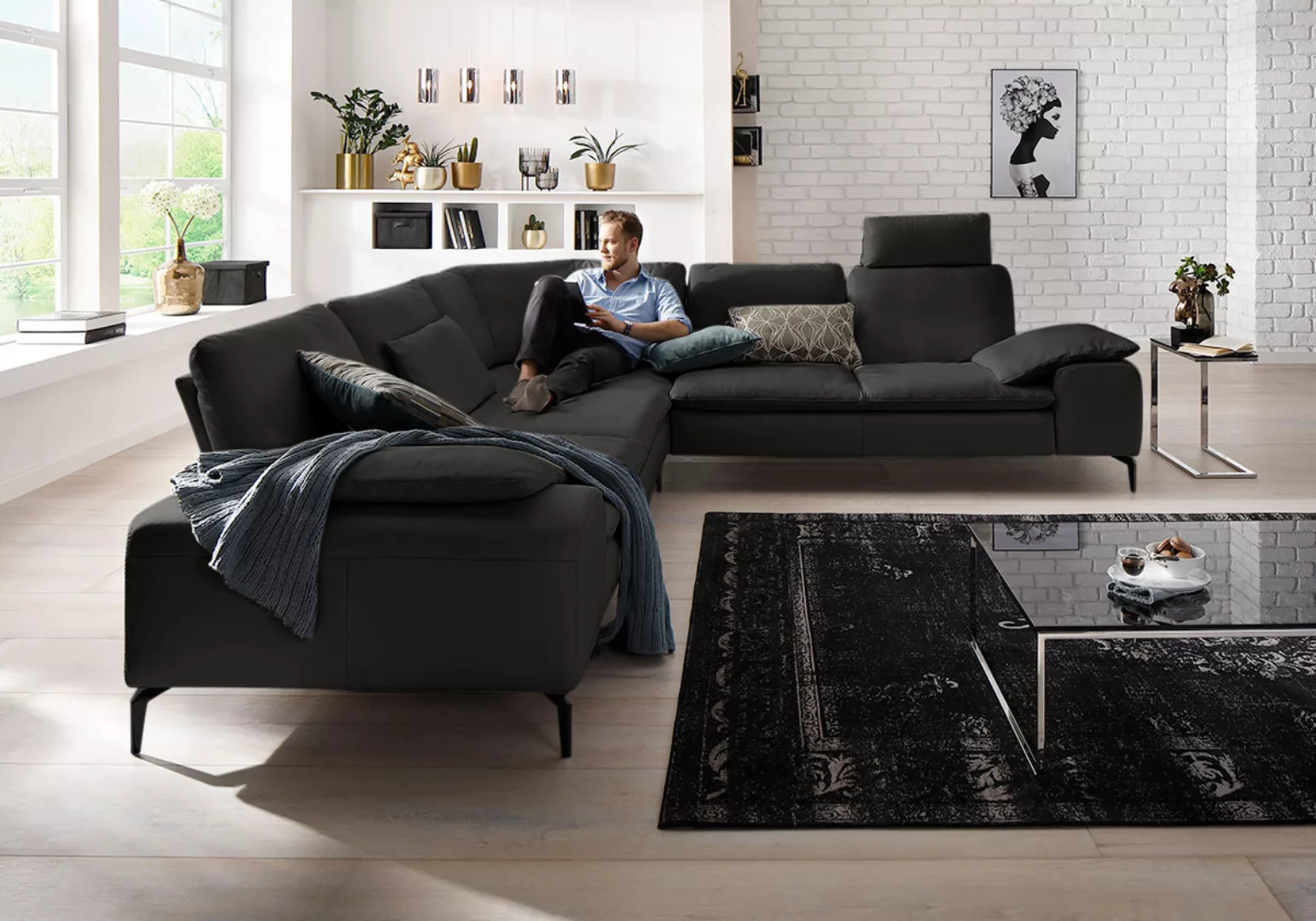 W.SCHILLIG Ecksofa »valentinoo, Designsofa, elegant und bequem, L-Form«, (S günstig online kaufen