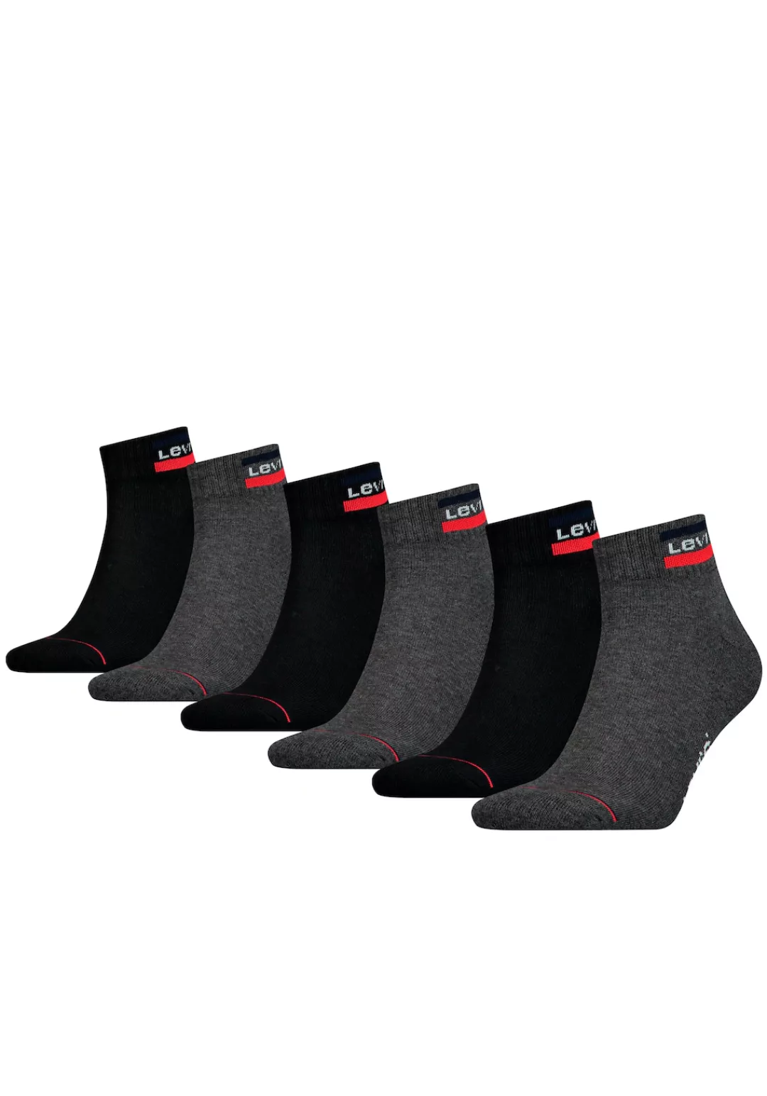 Levis Kurzsocken, (Packung, 6er-Pack), mit breitem Logobund günstig online kaufen