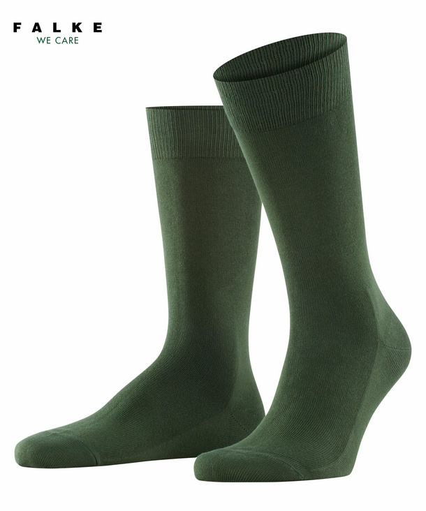 FALKE Family Herren Socken, 43-46, Grün, Uni, Baumwolle, 14657-727203 günstig online kaufen