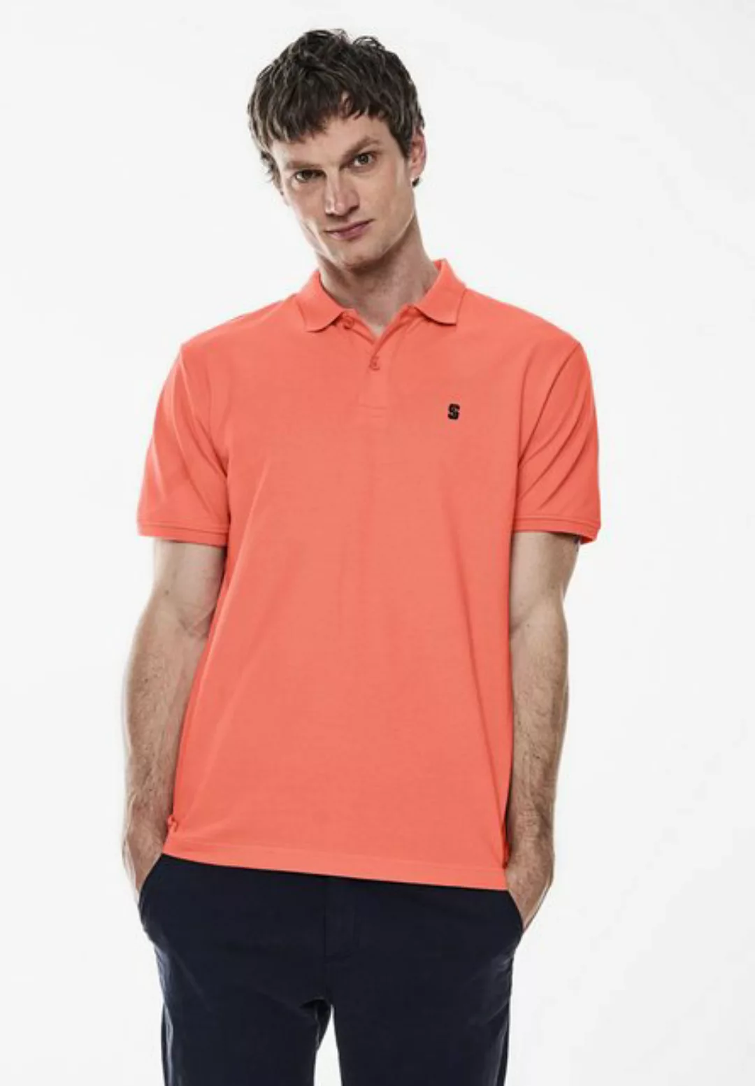 STREET ONE MEN Poloshirt, in Unifarbe günstig online kaufen