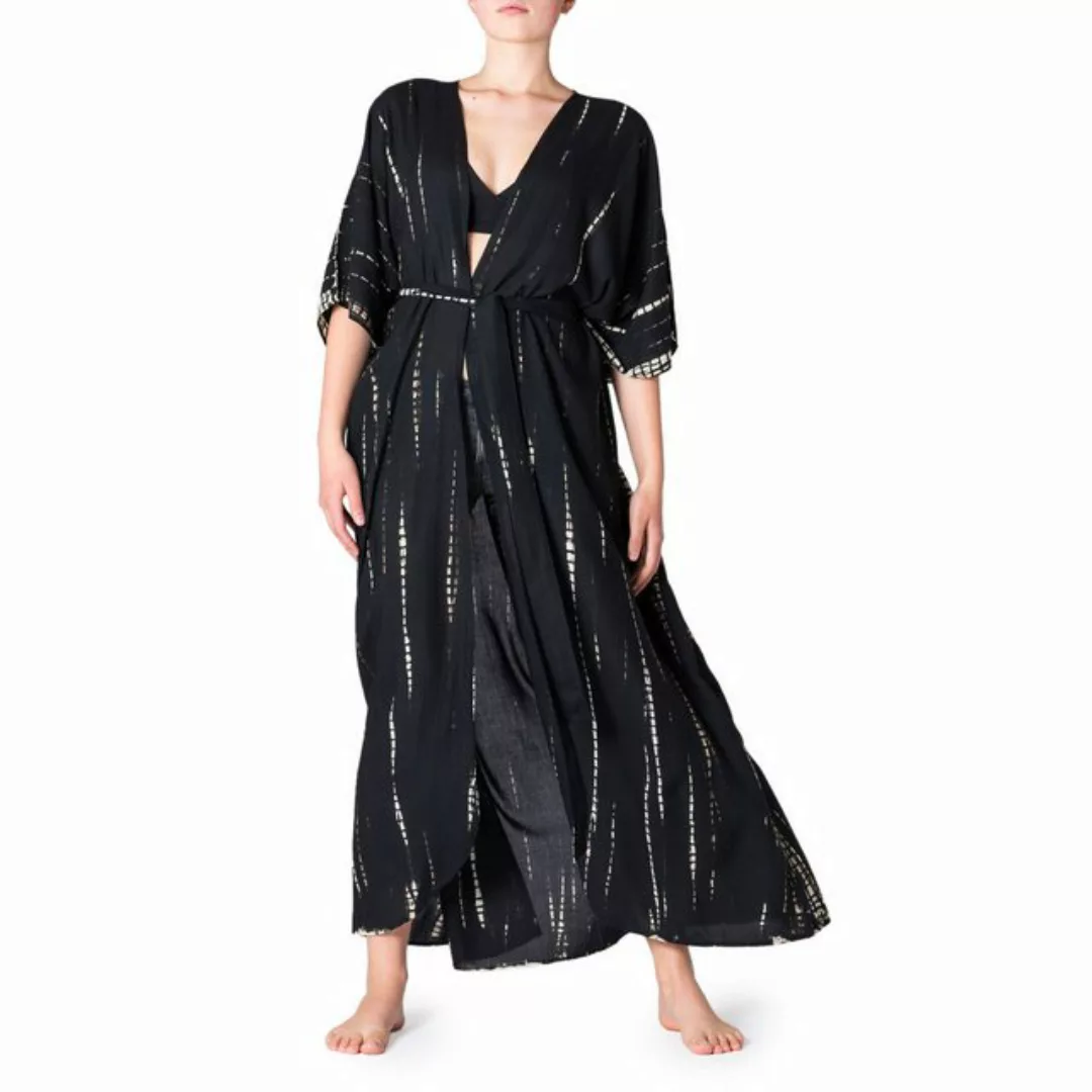 PANASIAM Tunikakleid Damen Kimono Maxi Strandkleid aus natürlicher Viskose günstig online kaufen