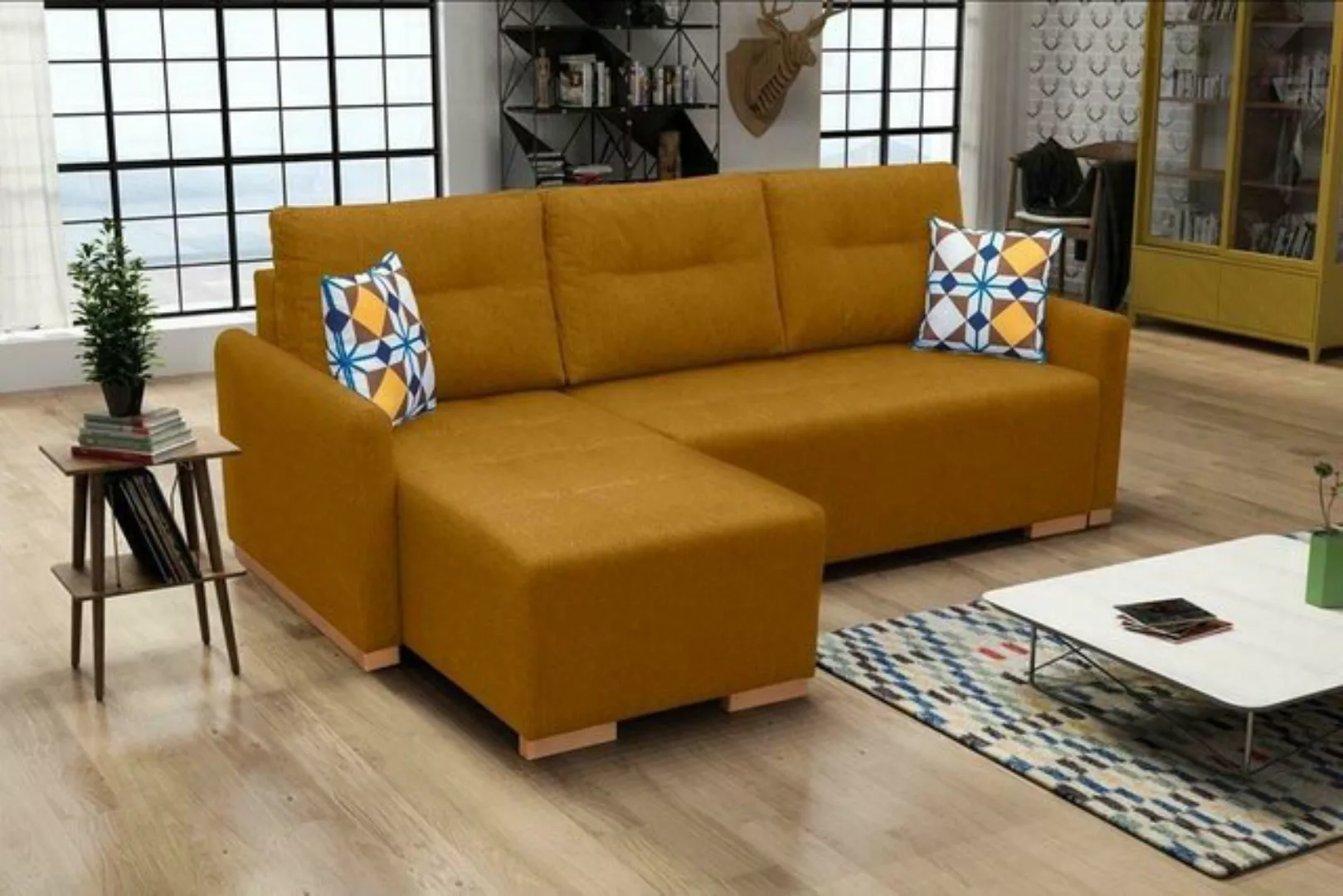 JVmoebel Ecksofa Sofa Schlafsofa Designer Sofa mit Bettfunktion - Bettkaste günstig online kaufen