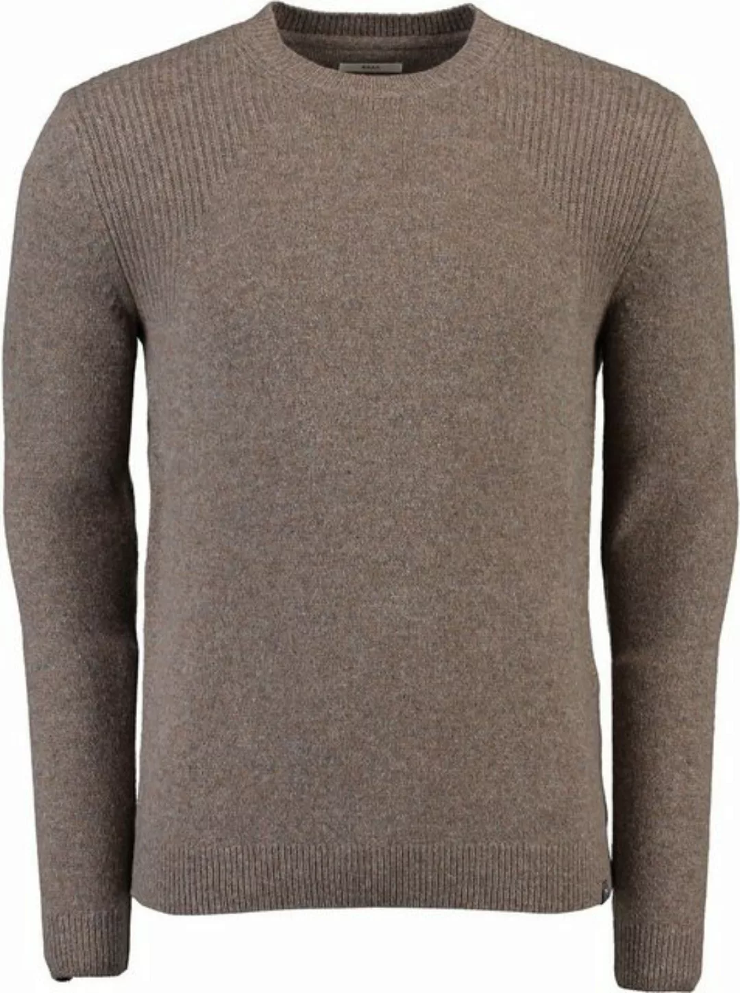 Brax Strickpullover BRAX Rundhals Lambswool Pullover Rick taupe günstig online kaufen