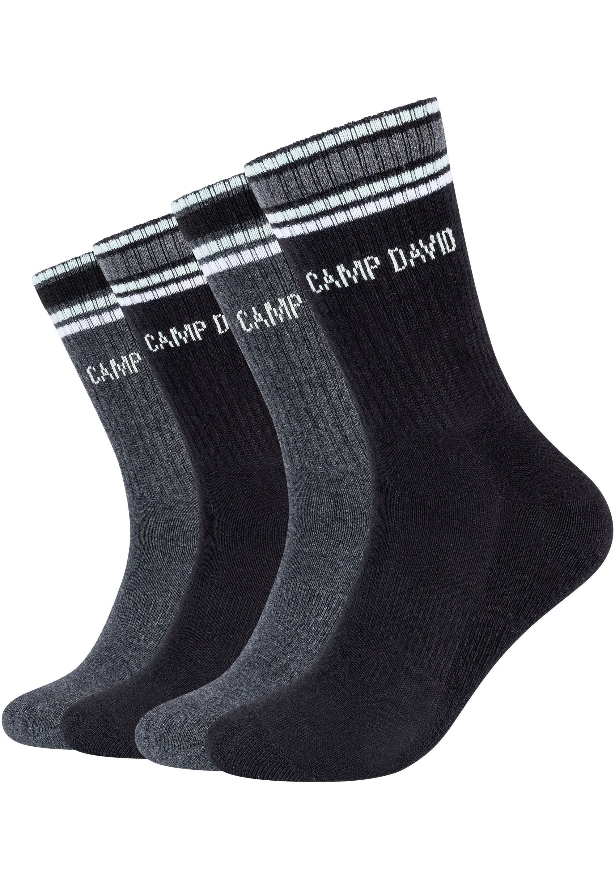 CAMP DAVID ABS-Socken "cushioned", (4er Pack), mit verstärktem Zehenbereich günstig online kaufen