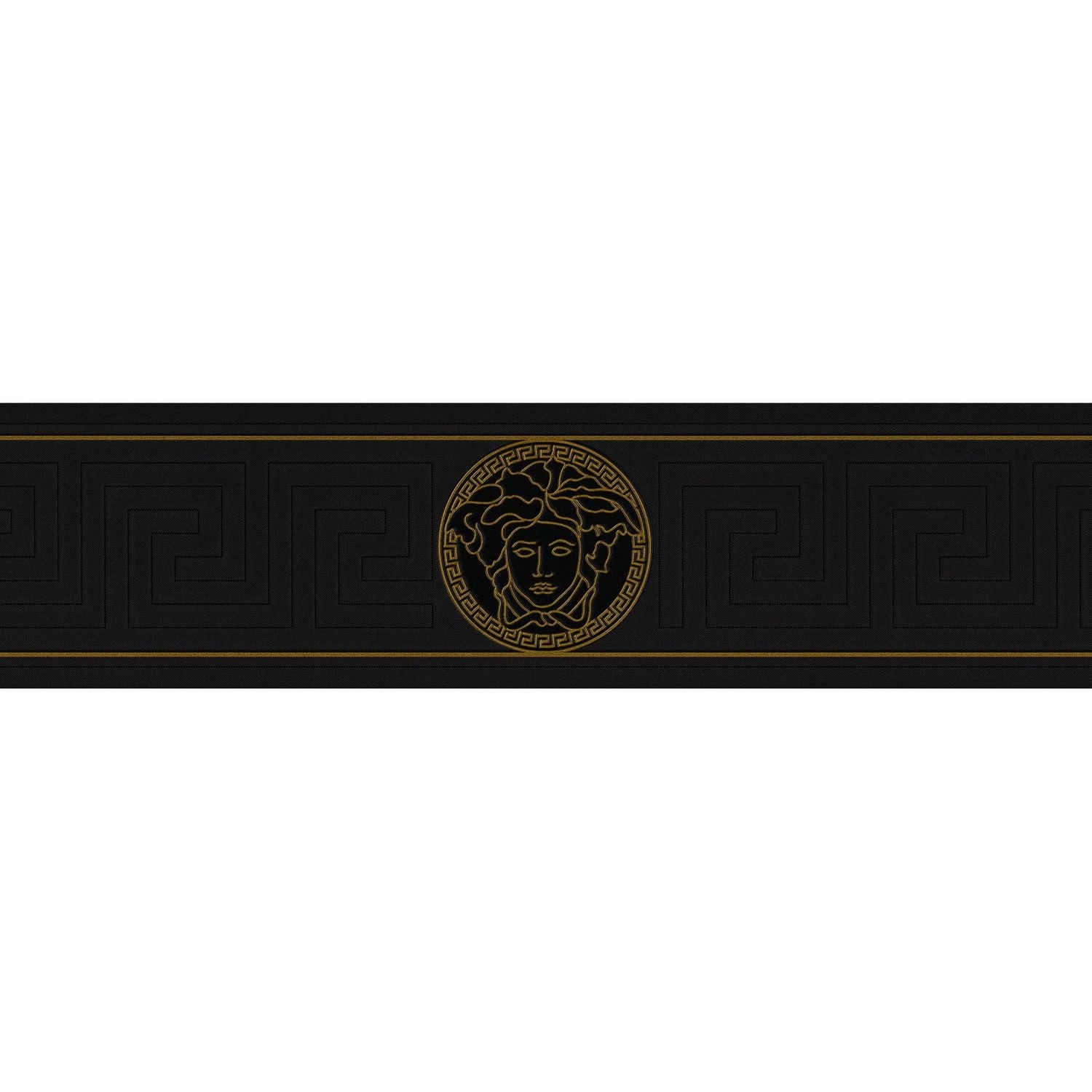 PROFHOME 935224-GU Exklusive Luxus Tapete Ornament glänzend Schwarz Gold 0, günstig online kaufen