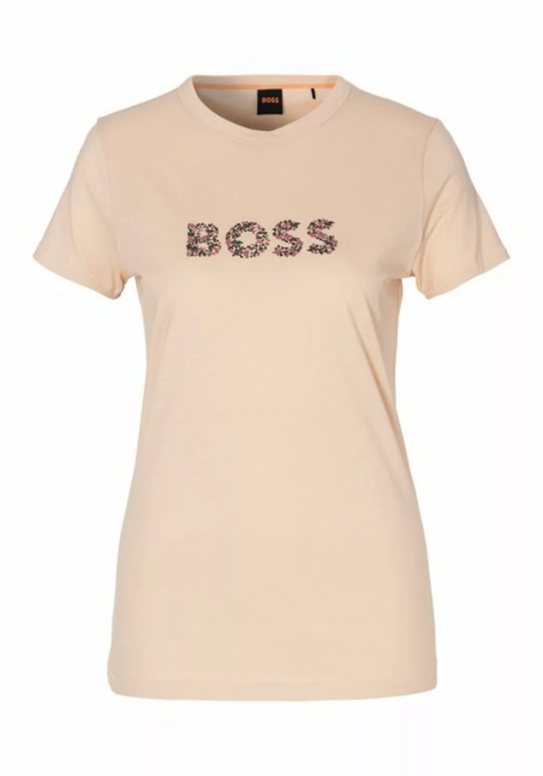 BOSS ORANGE T-Shirt C_Elogo_print6 mit BOSS Logoschriftzug mit Mille Fleur günstig online kaufen