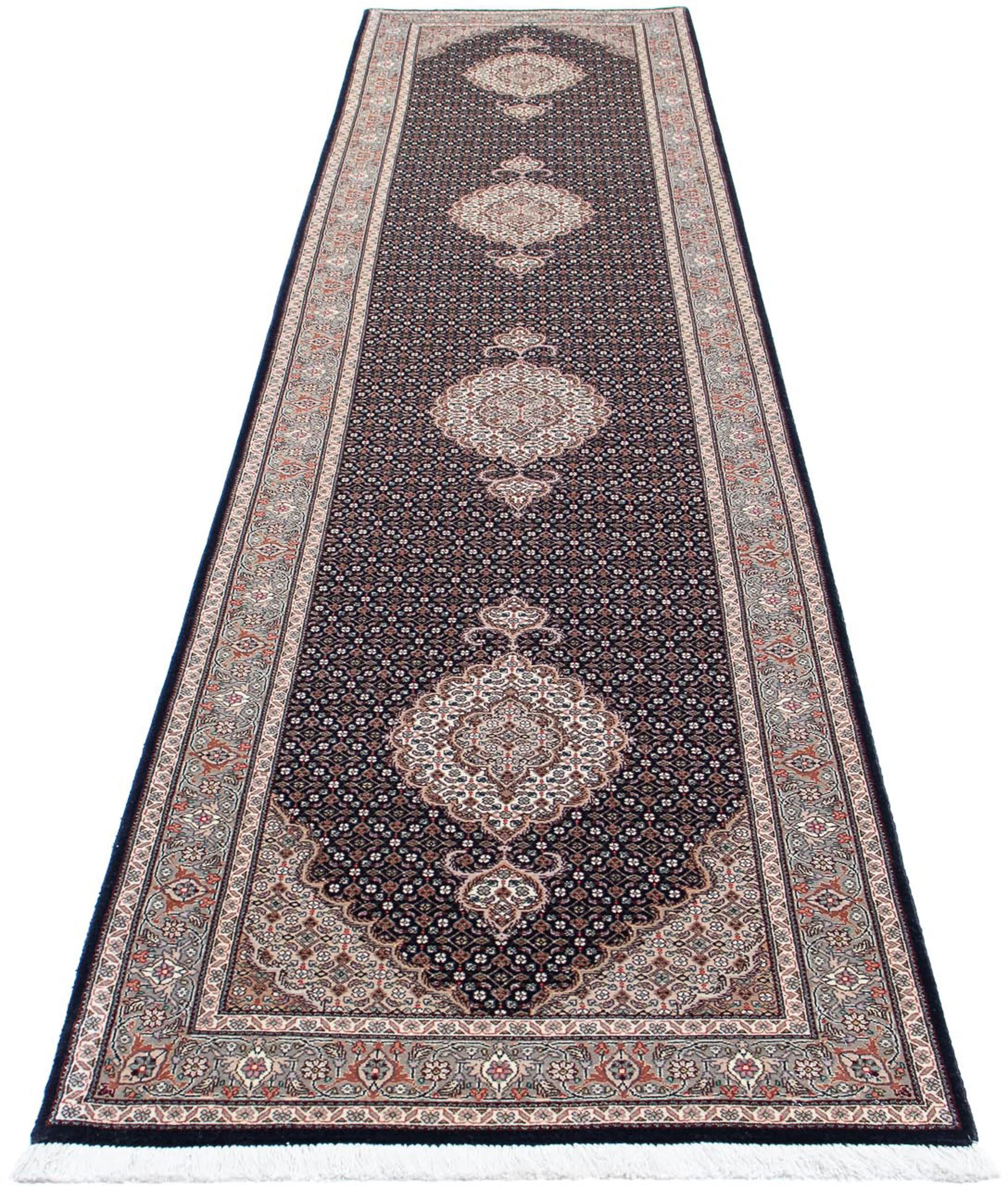 morgenland Orientteppich »Perser - Täbriz - Royal - 391 x 82 cm - dunkelbla günstig online kaufen