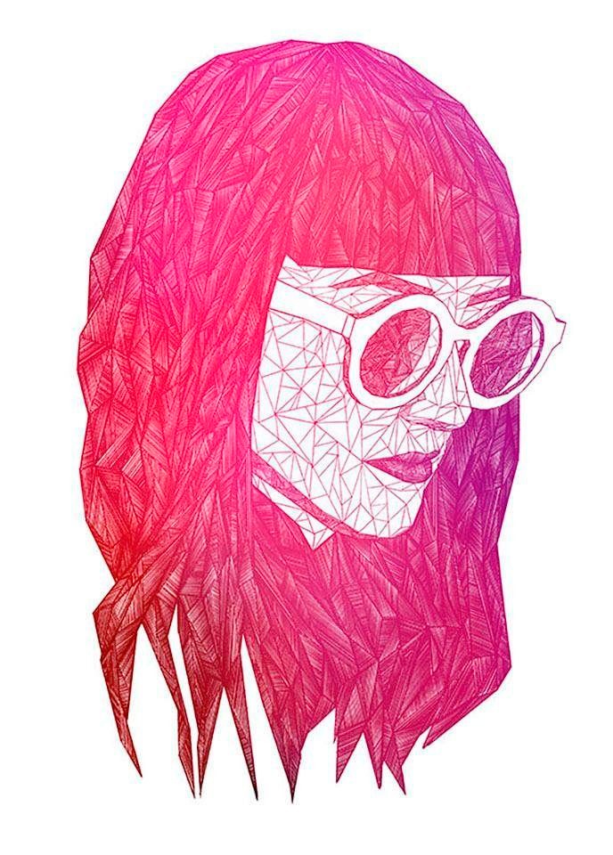 Komar Bild "Grid Pink", Porträts, (1 St.), Wandbild zur Dekoration - ohne R günstig online kaufen
