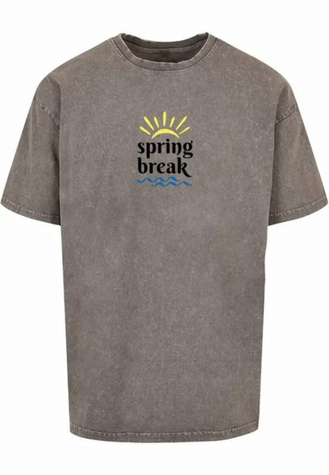 Merchcode T-Shirt Merchcode Herren Spring break - Acid Washed Heavy Oversiz günstig online kaufen