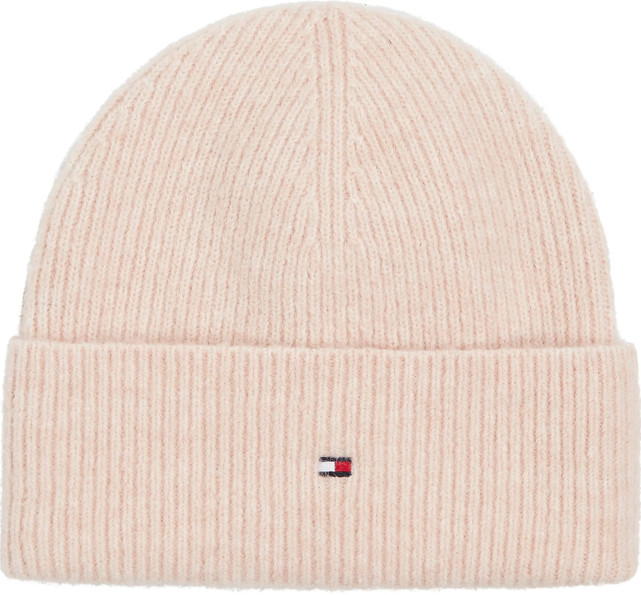 Tommy Hilfiger Strickmütze "ESSENTIAL FLAG FUZZY BEANIE", mit Logostickerei günstig online kaufen