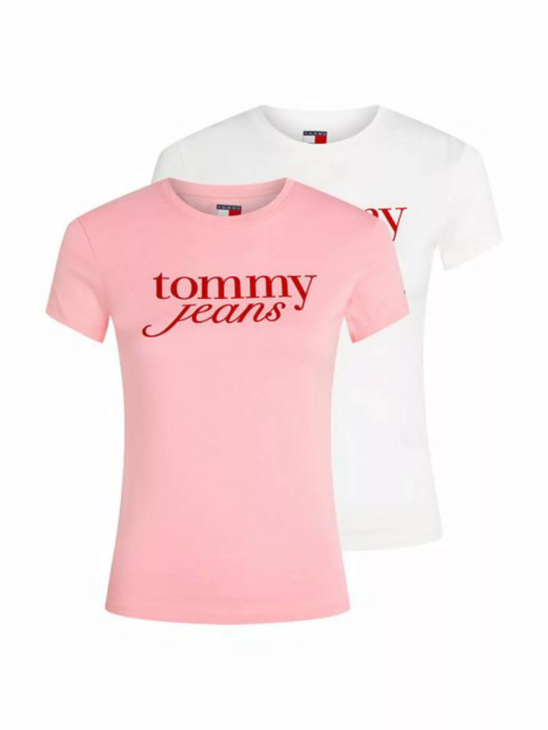 Tommy Jeans T-Shirt TJW 2PACK ESSENTIAL LOGO TEE (Packung, 2er) mit Logodru günstig online kaufen