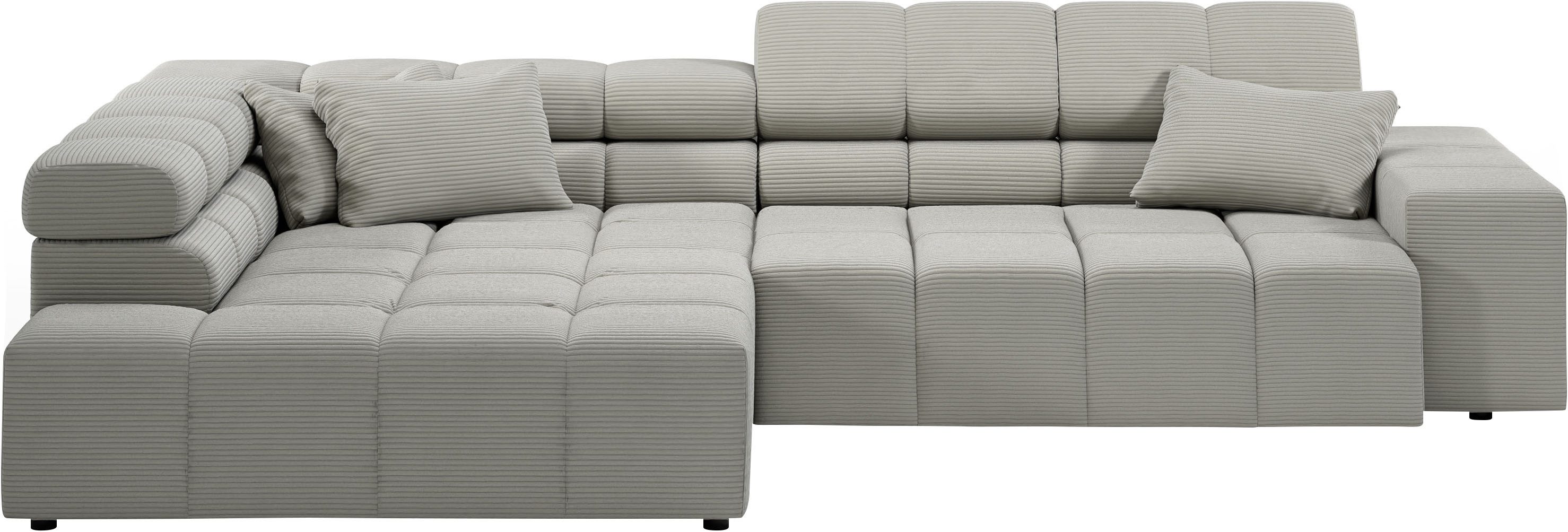 INOSIGN Ecksofa "Ancona incl. Kopfteilverstellung, Breite 319cm, L-Form", w günstig online kaufen