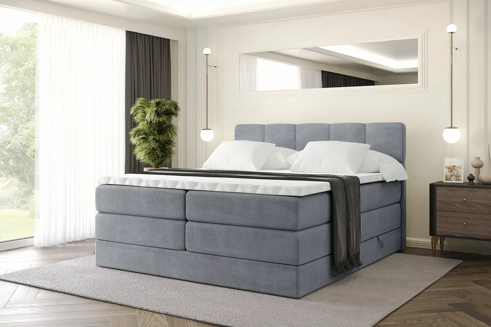 ALTDECOR Boxspringbett LIRO KING (Multipocket-Matratze H4, günstig online kaufen