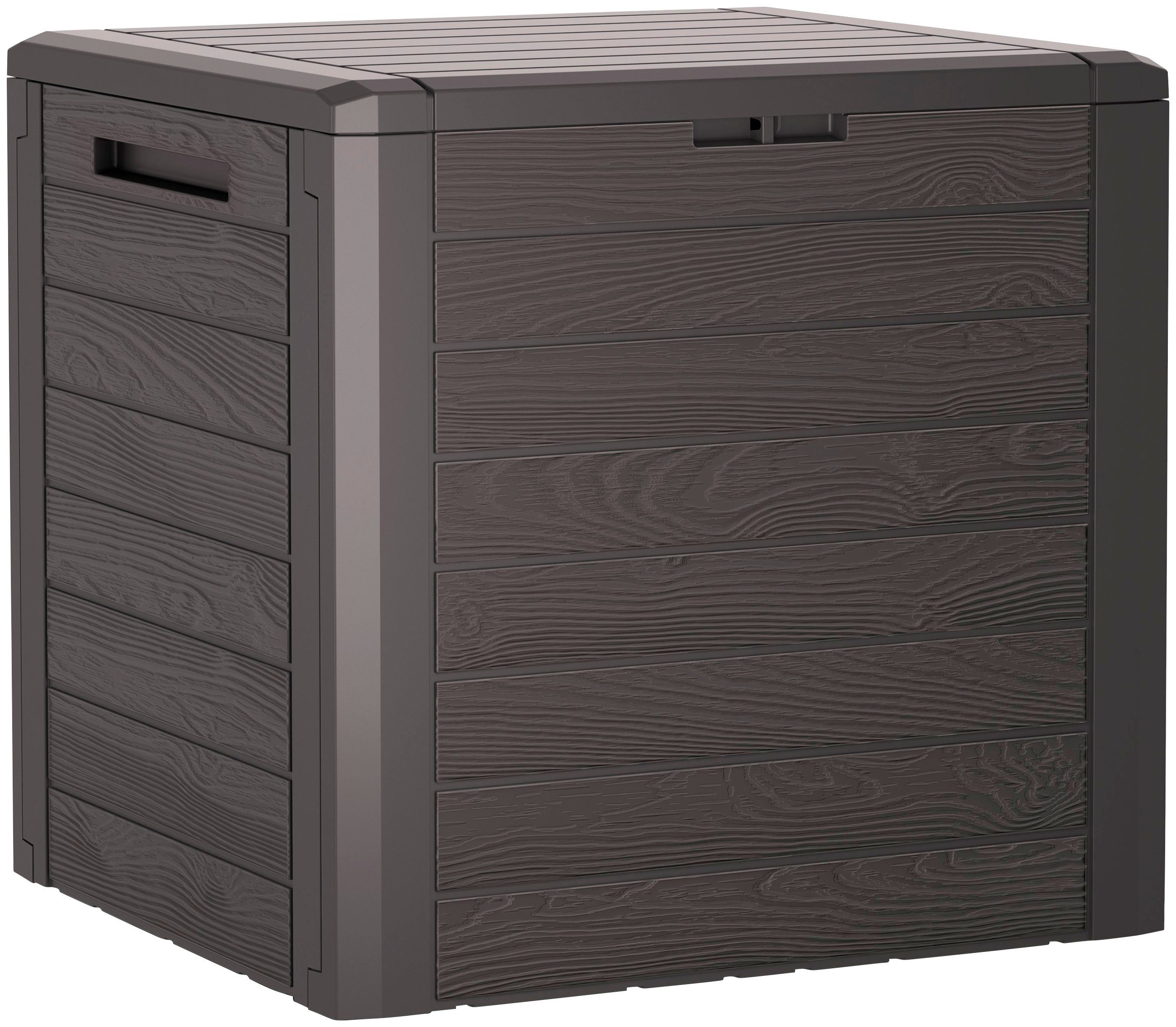 Prosperplast Gartenbox Auflagenbox Woodebox 140 Liter günstig online kaufen