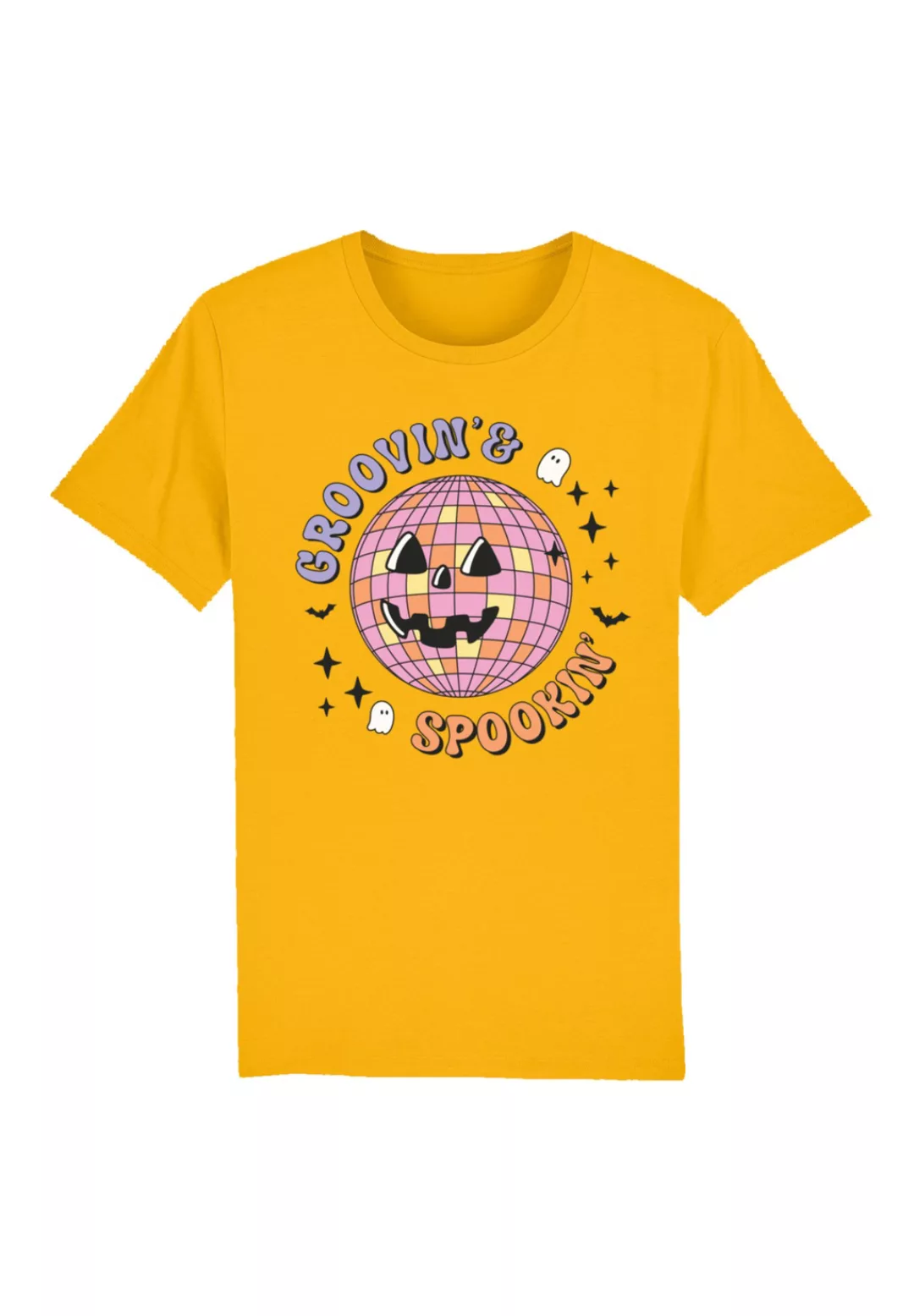 F4NT4STIC T-Shirt "Retro Halloween Groovin and spookin Disco ball", Premium günstig online kaufen