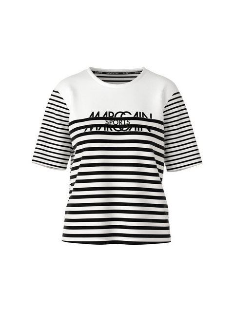 Marc Cain T-Shirt Zip It Premium Damenmode Weites T-Shirt mit Streifen günstig online kaufen