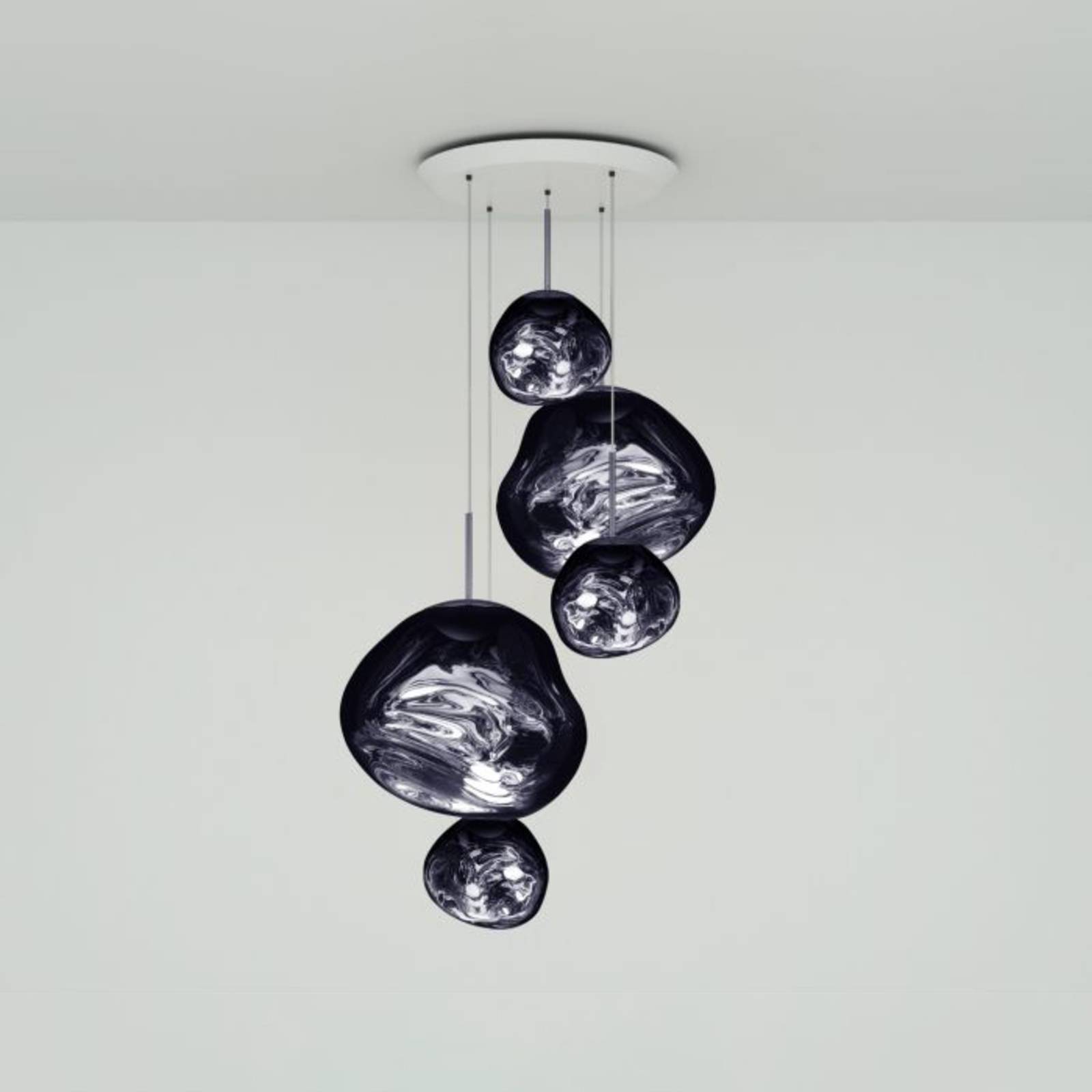 Tom Dixon Melt Large Round Pendellampe 5fl rauch günstig online kaufen