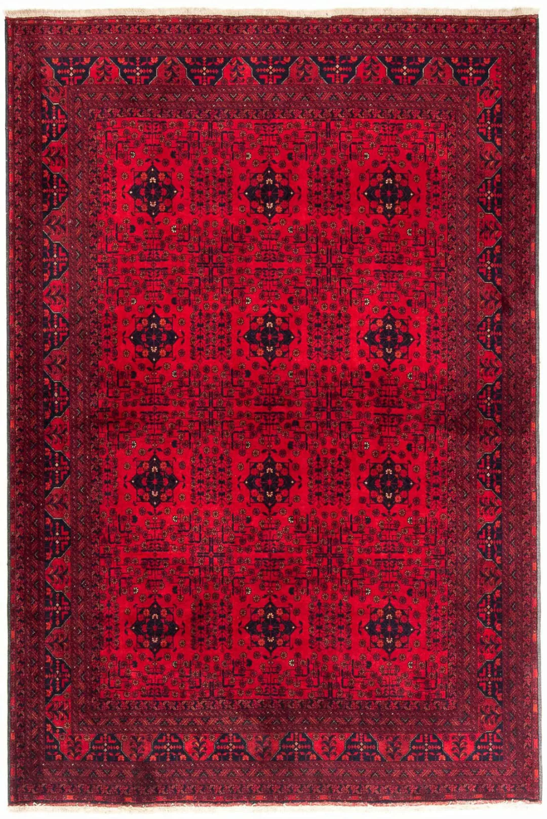 morgenland Orientteppich »Afghan - 230 x 171 cm - dunkelrot«, rechteckig, W günstig online kaufen