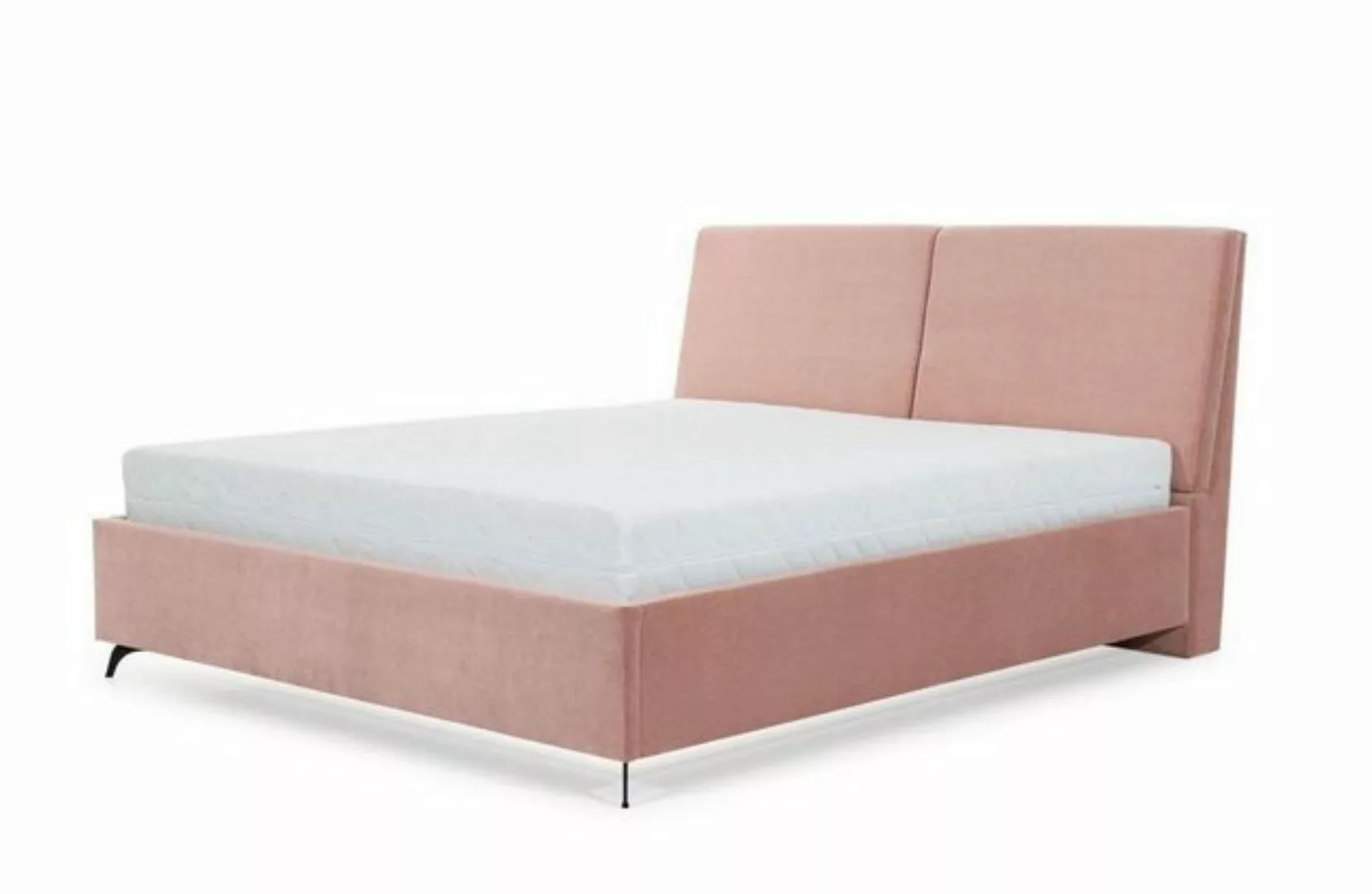 JVmoebel Bett, Bett Rosa Schlafzimmer Holz Möbel Textil Design Hotel Betten günstig online kaufen