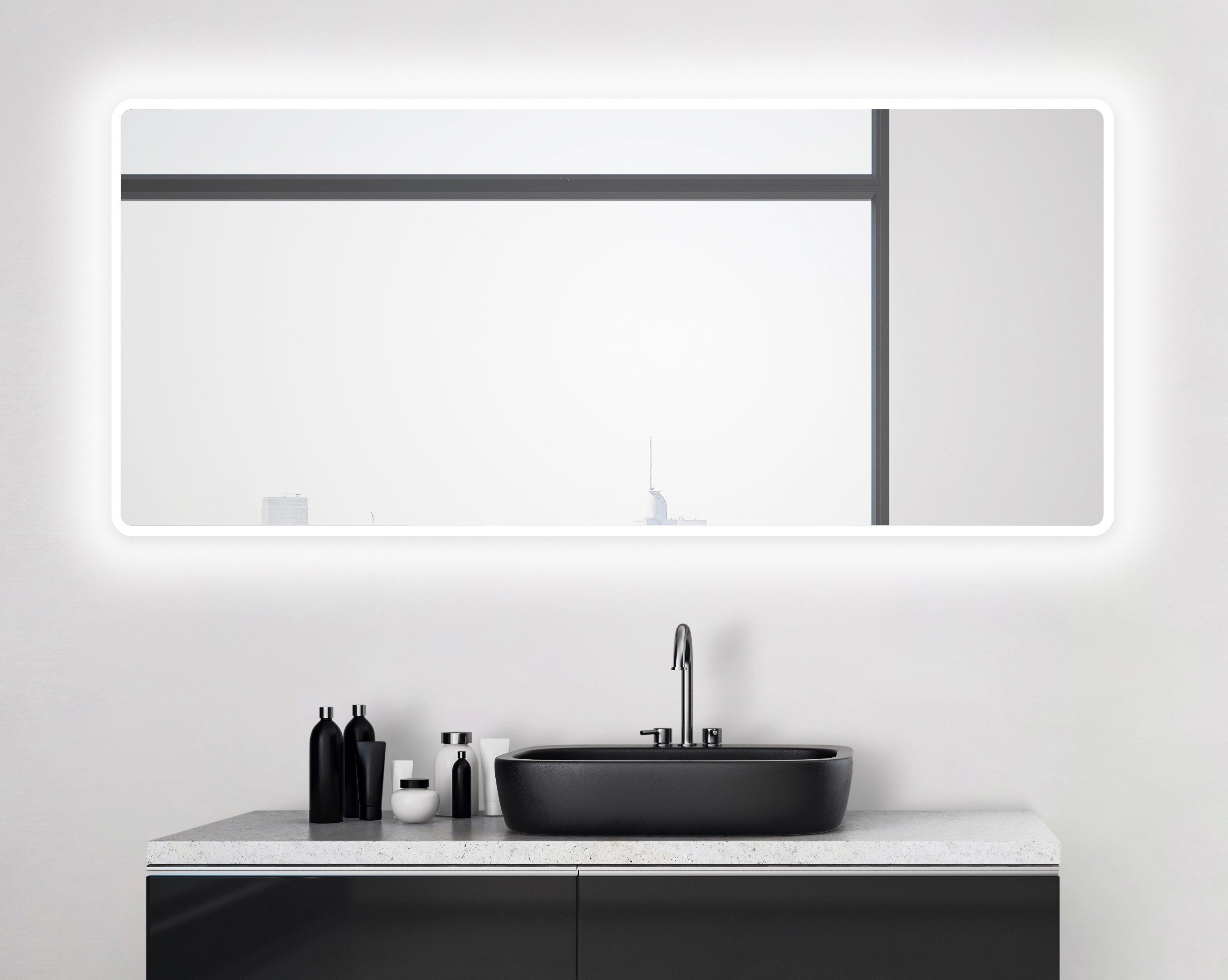 DSK Design LED-Lichtspiegel Silver Rio 160 cm x 70 cm günstig online kaufen