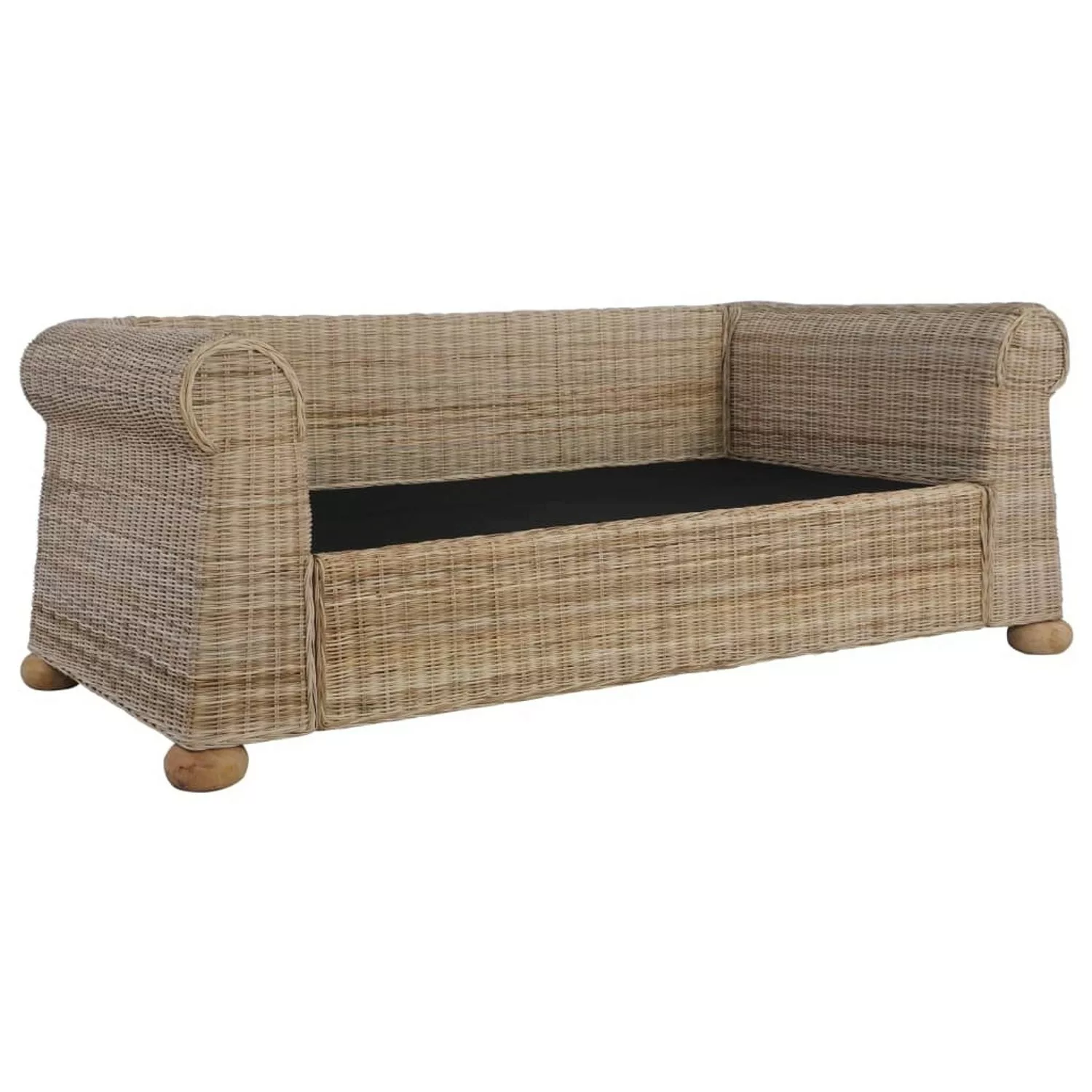 2-sitzer-sofa Mit Auflagen Natur Rattan günstig online kaufen