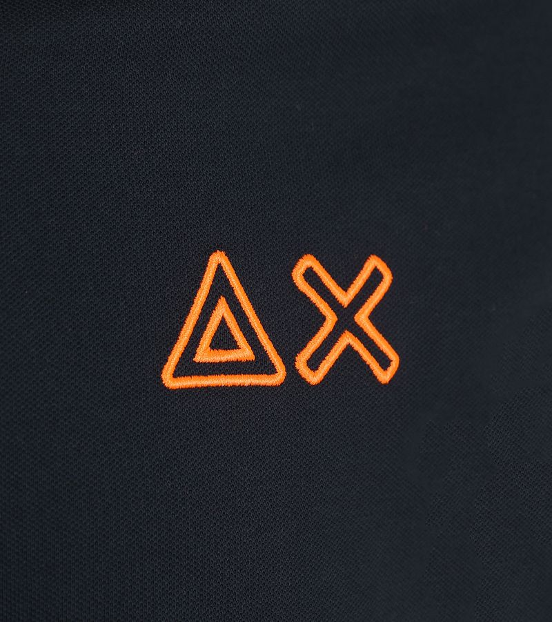 Sun68 Poloshirt Logo Fluo Navy  - Größe XXL günstig online kaufen