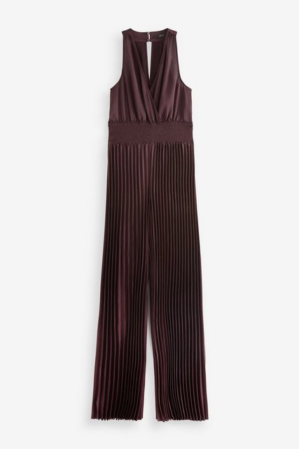 Next Jumpsuit Plissierter Jumpsuit mit Satin-Wickelfront (1-tlg) günstig online kaufen