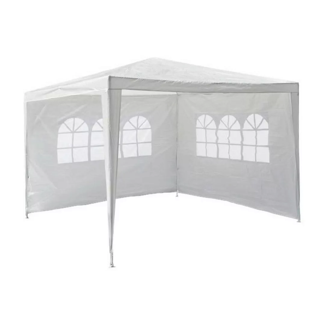 VCM Pavillon 3x3 m in weiß PE Plane 2 Seitenteile Partyzelt Gartenzelt Sonn günstig online kaufen