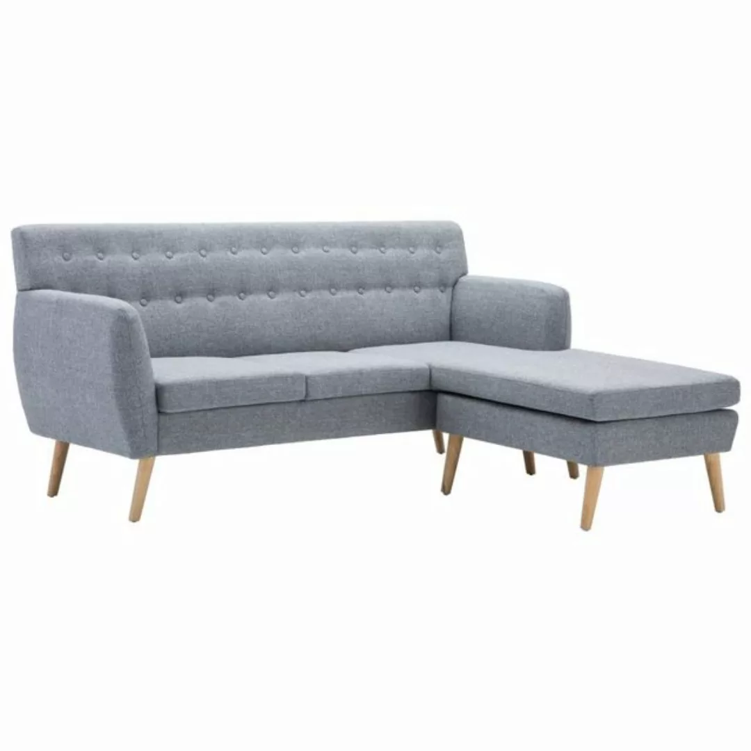 vidaXL Sofa Sofa in L-Form Stoffbezug 171,5 x 138 x 81,5 cm Hellgrau günstig online kaufen