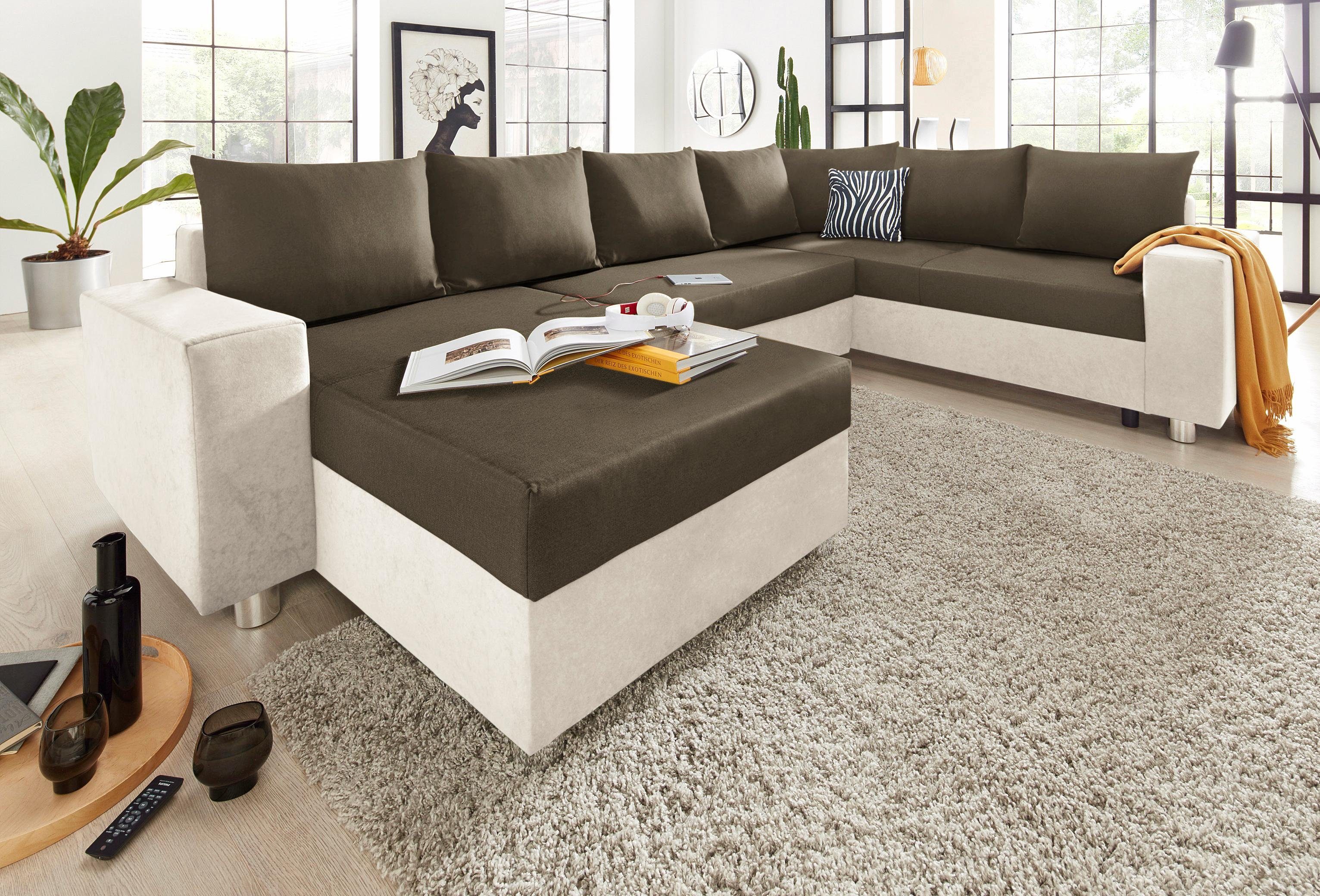 COLLECTION AB Wohnlandschaft "Paris U-Form", mit Federkern, wahlweise mit B günstig online kaufen