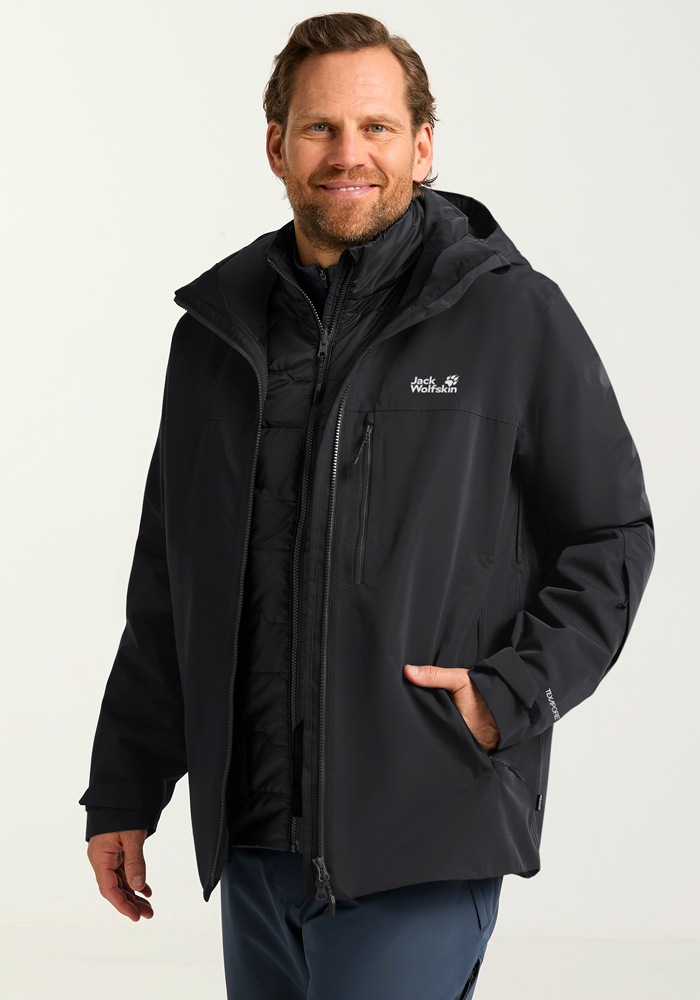 Jack Wolfskin Skijacke "FLOWLINE 3IN1 JKT M", mit Kapuze günstig online kaufen