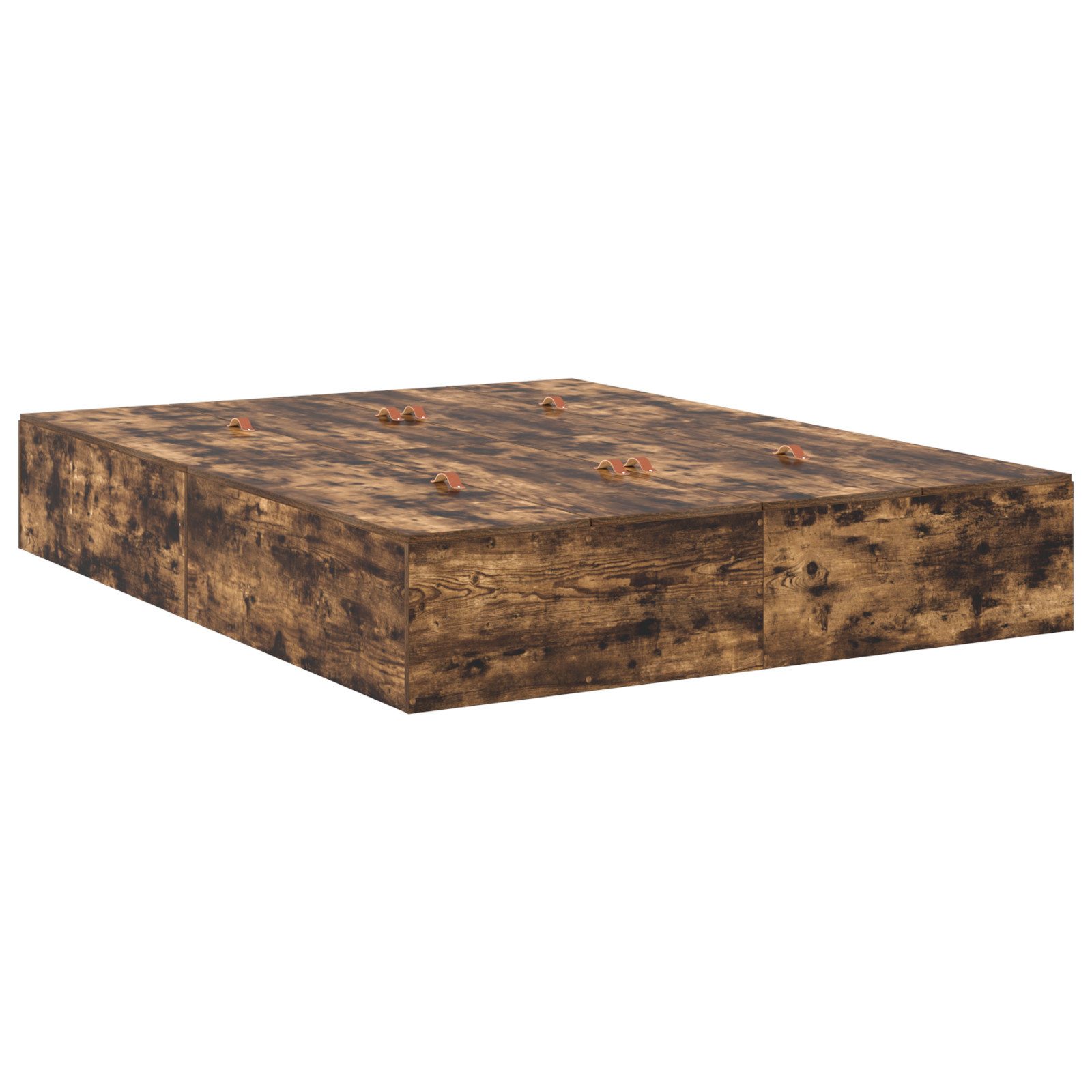 vidaXL Bett Stauraum-Bettgestell Geräucherte Eiche 150x200 günstig online kaufen