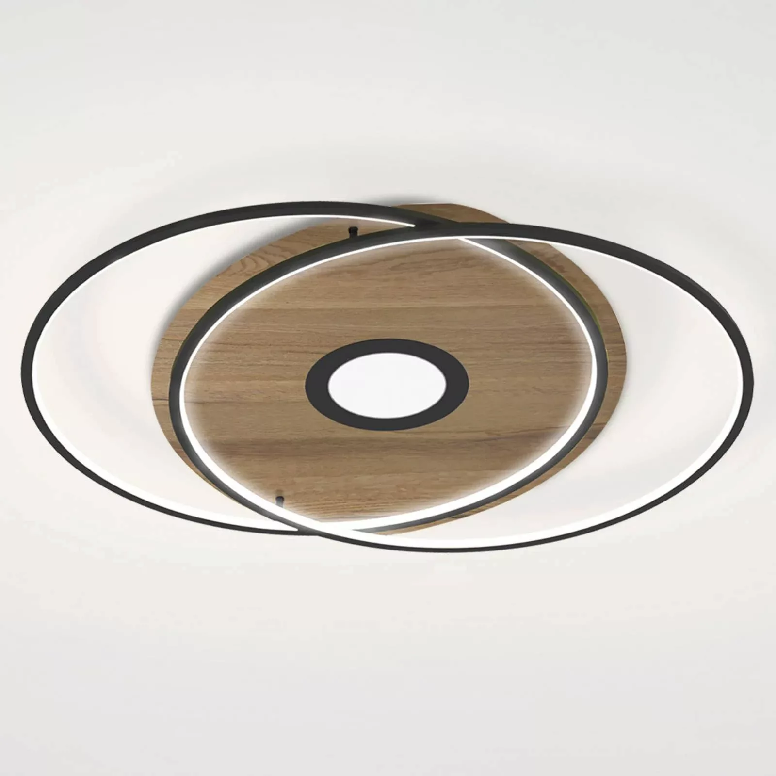 Paul Neuhaus Q-AMIRA LED-Deckenlampe oval, braun günstig online kaufen
