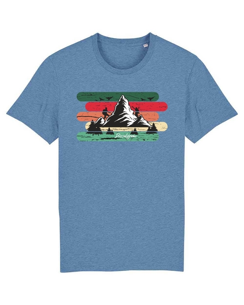 Bergsteiger, Bergspitze, Wandern, Landschaft Tshirt Aus Bio Baumwolle günstig online kaufen