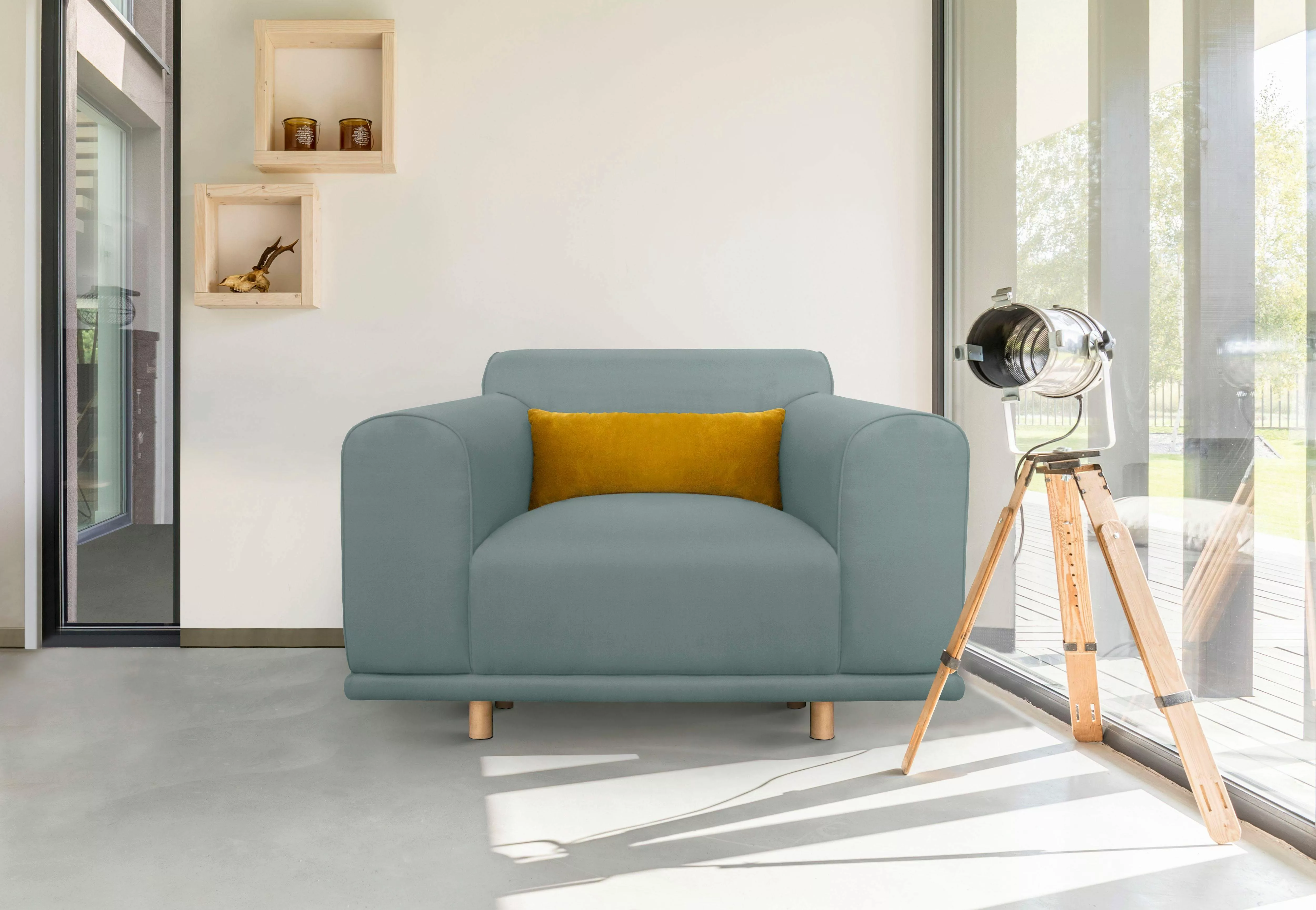 andas Loveseat »Maroon Sessel«, in skandinavischem Design, mit losem Kissen günstig online kaufen