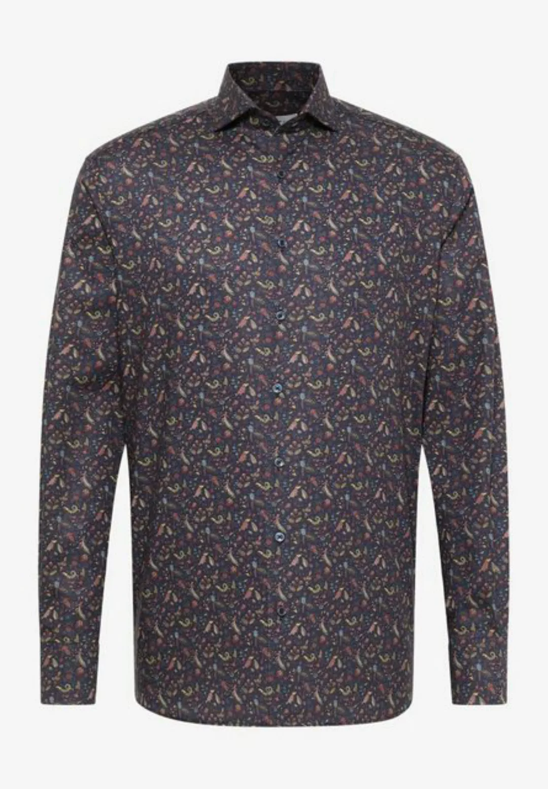 Eterna Langarmhemd Modern Fit leicht tailliert bügelfrei Kentkragen günstig online kaufen
