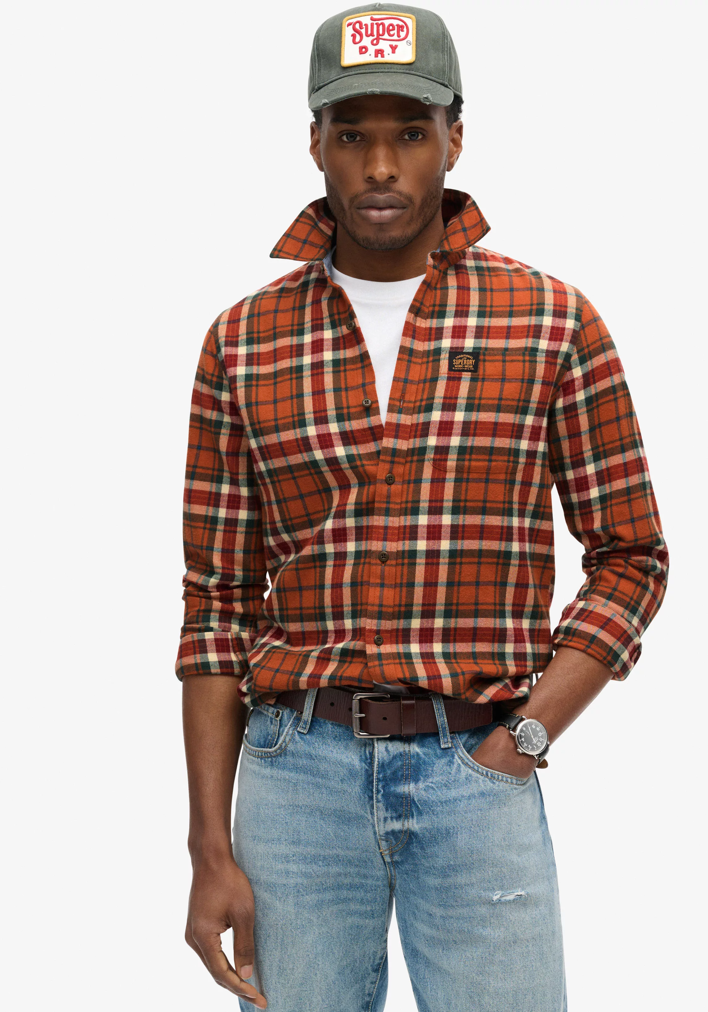 Superdry Langarmhemd "Organic Cotton Lumberjack Check Shirt" günstig online kaufen