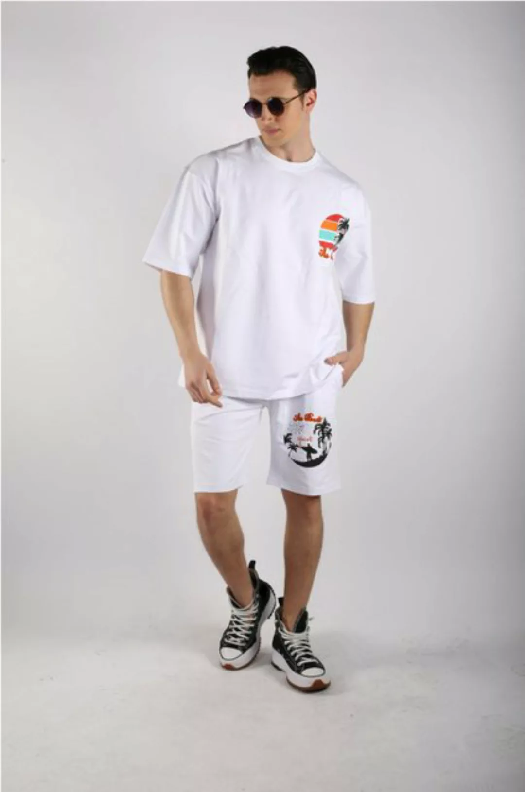 ALGINOO T-Shirt & Shorts T-Shirt & Shorts (Set, T-Shirt + Short) günstig online kaufen