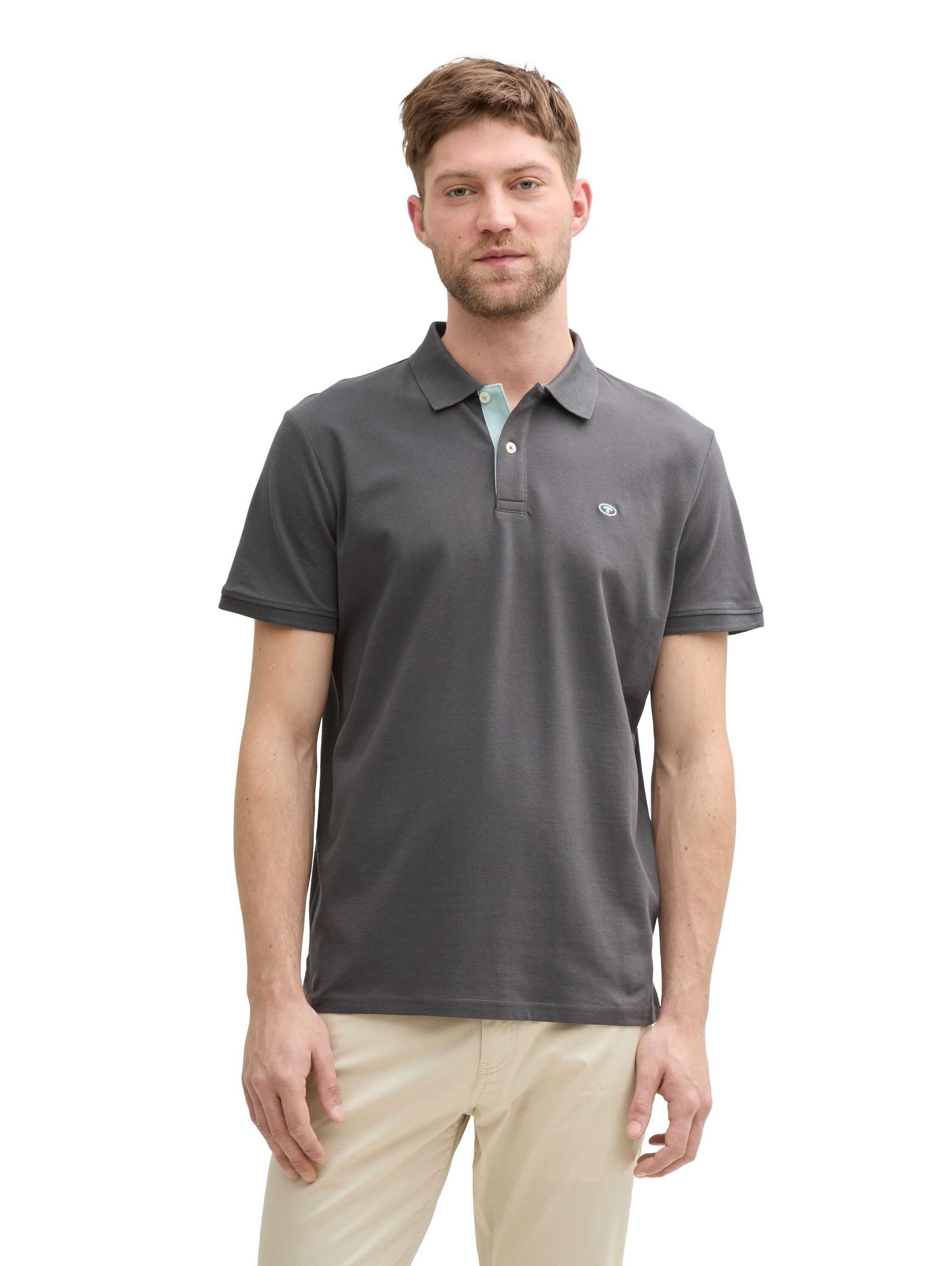 TOM TAILOR Poloshirt mit farblich hervorgehobener günstig online kaufen