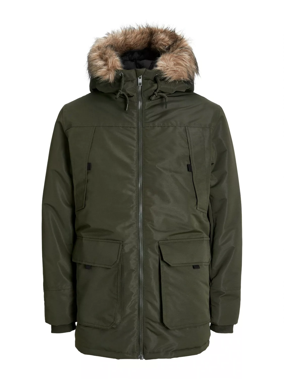 Jack & Jones Parka "JJECONSTRUCT FAUX FUR PARKA SN", mit Kapuze günstig online kaufen