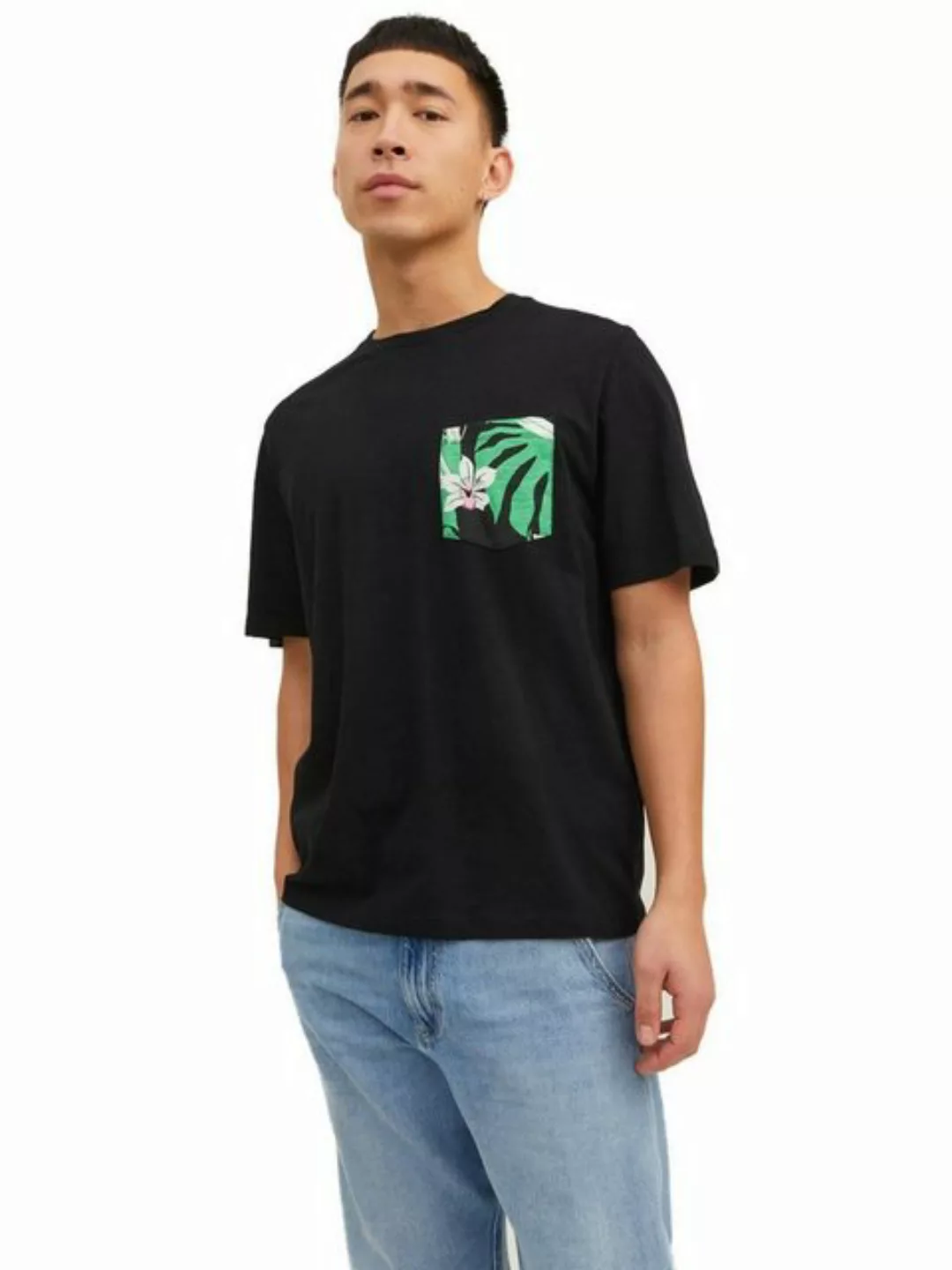 Jack & Jones Herren Rundhals T-Shirt JORTULUM POCKET - Regular Fit günstig online kaufen