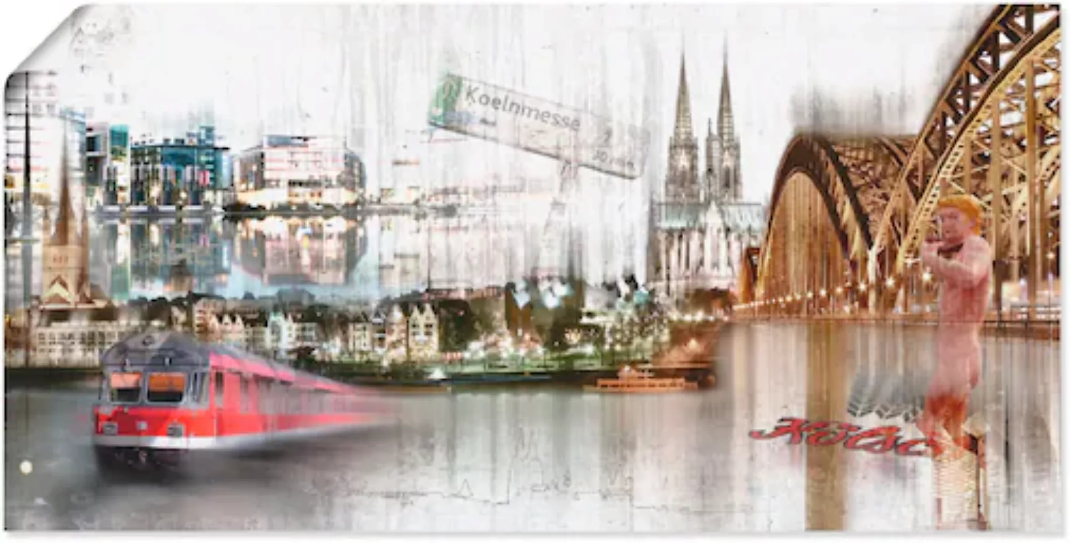 Artland Wandbild "Köln Skyline Collage I", Deutschland, (1 St.), als Leinwa günstig online kaufen