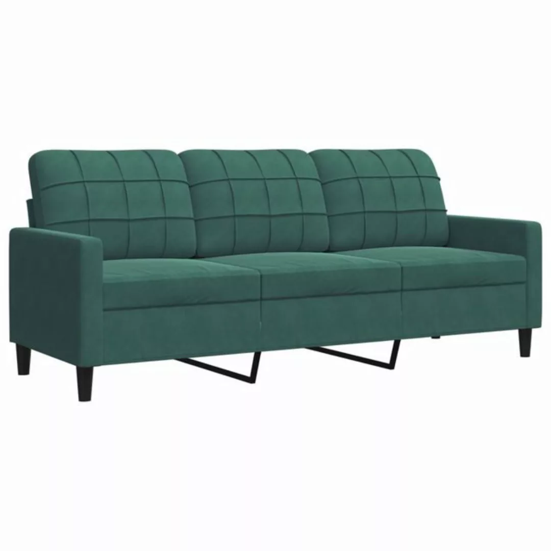 vidaXL Sofa Sofa/ 2-Sitzer/ 3-Sitzer Samt, 180 cm, Grün günstig online kaufen