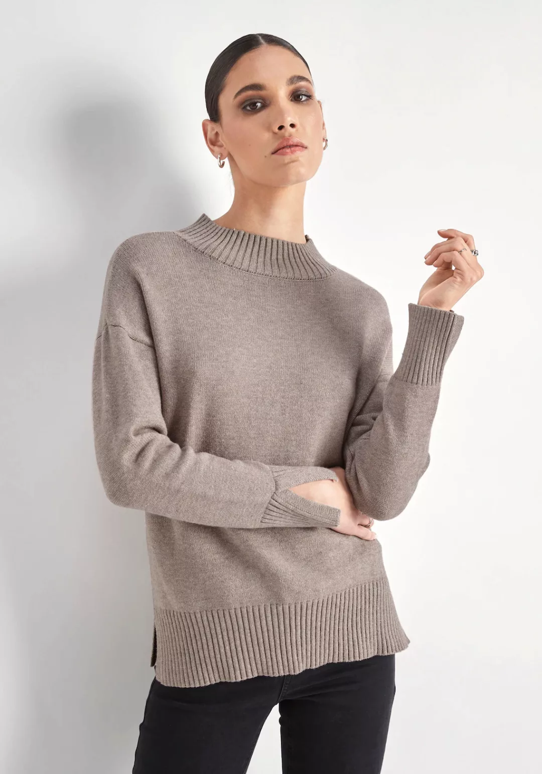 HECHTER PARIS Strickpullover, mit Stehkragen günstig online kaufen