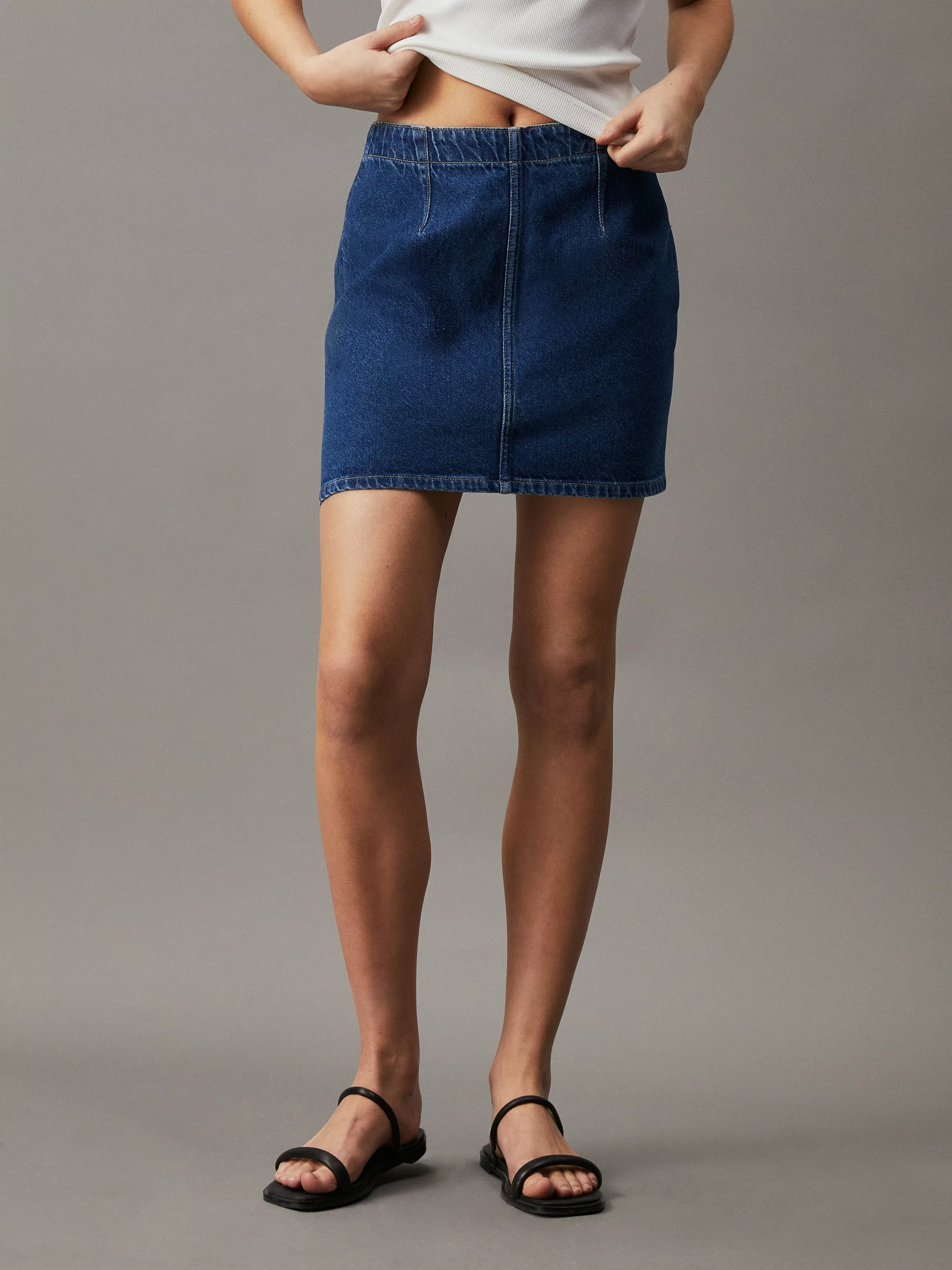 Calvin Klein Jeans A-Linien-Rock "MR A LINE DARTED MINI SKIRT" günstig online kaufen