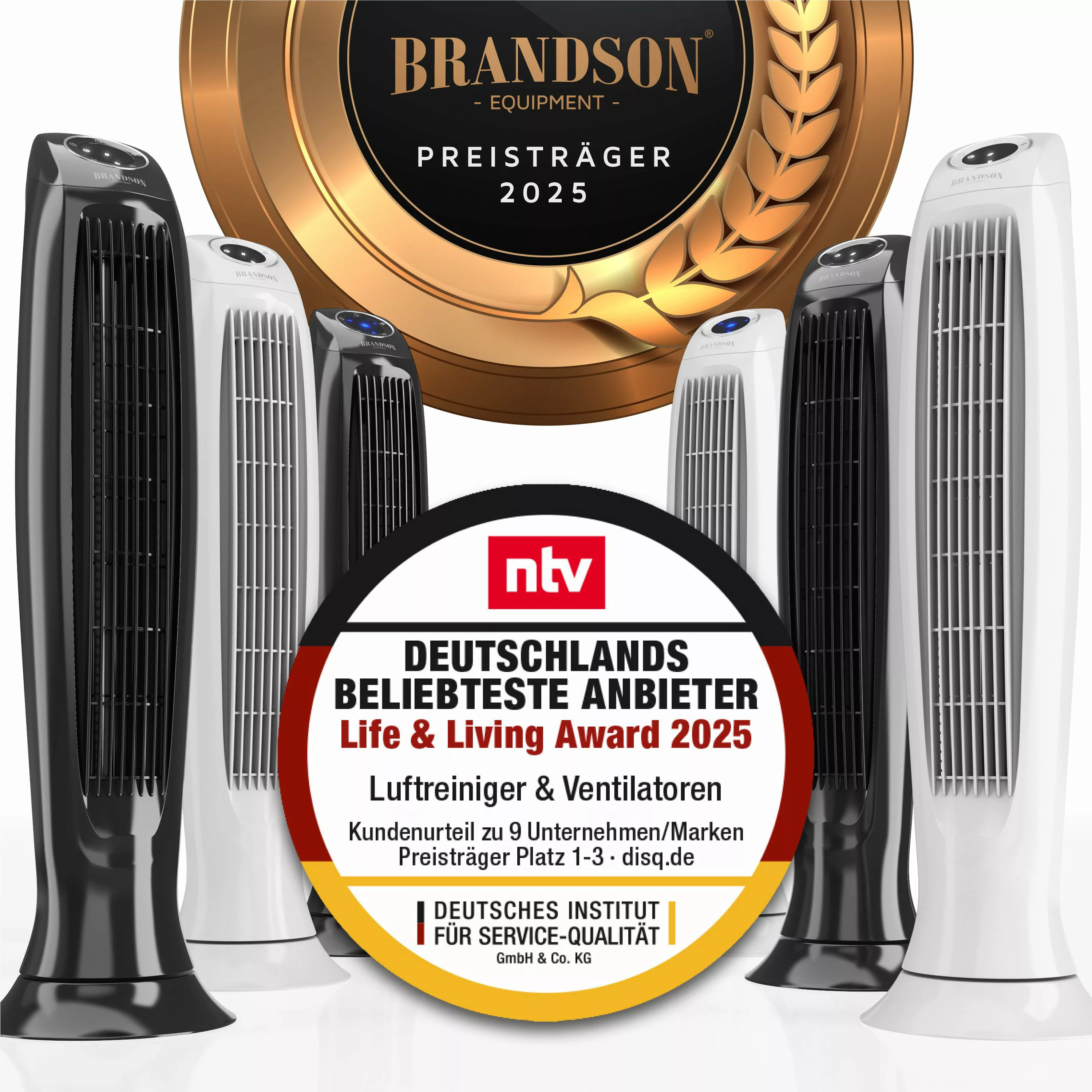 Brandson Turmventilator Säulenventilator Silent, DC Motor, günstig online kaufen